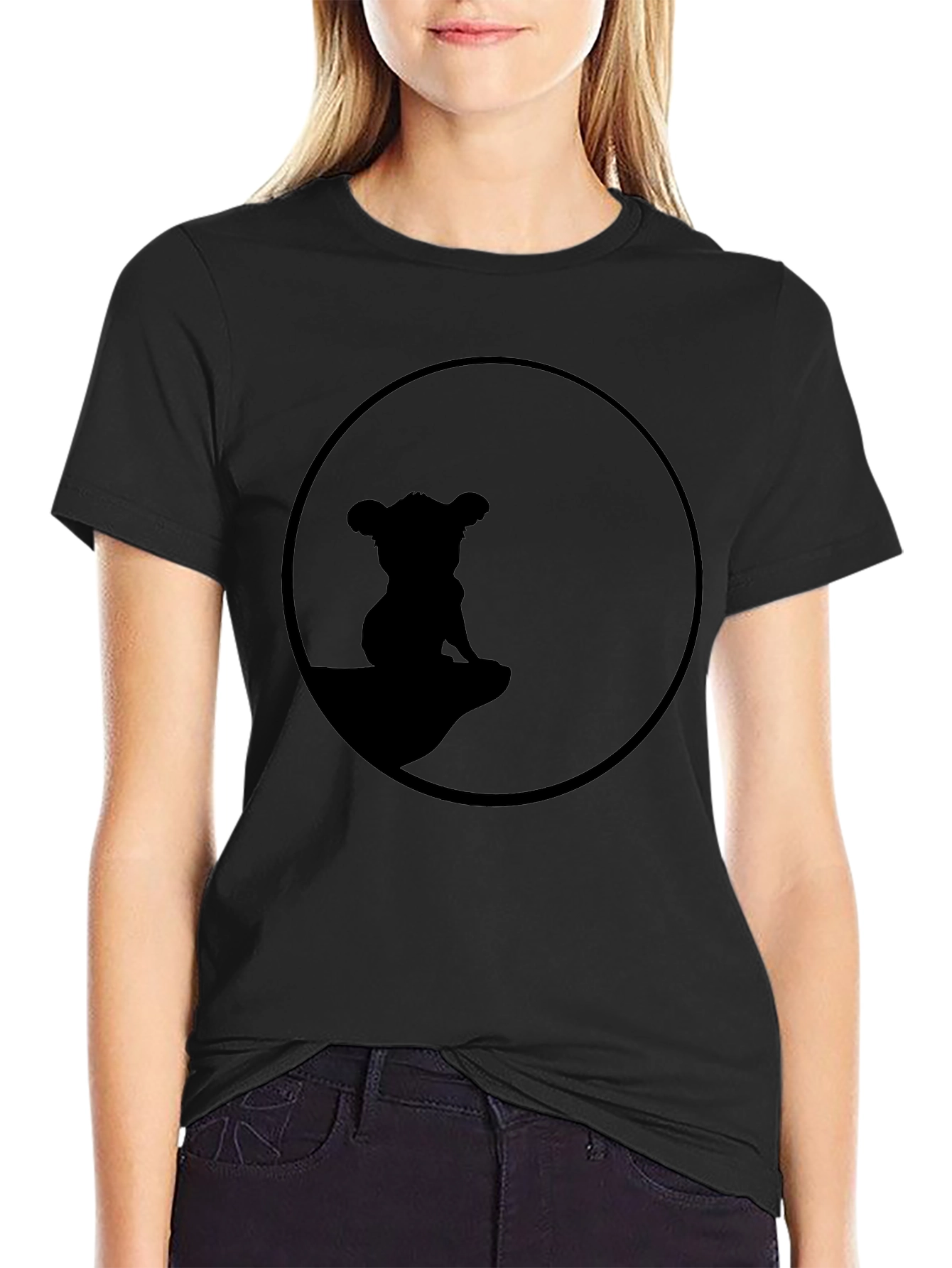 Lion King Simba Silhouette T-Shirt - Black