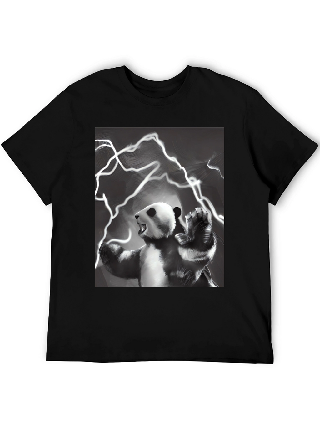 Panda Power Black T-Shirt