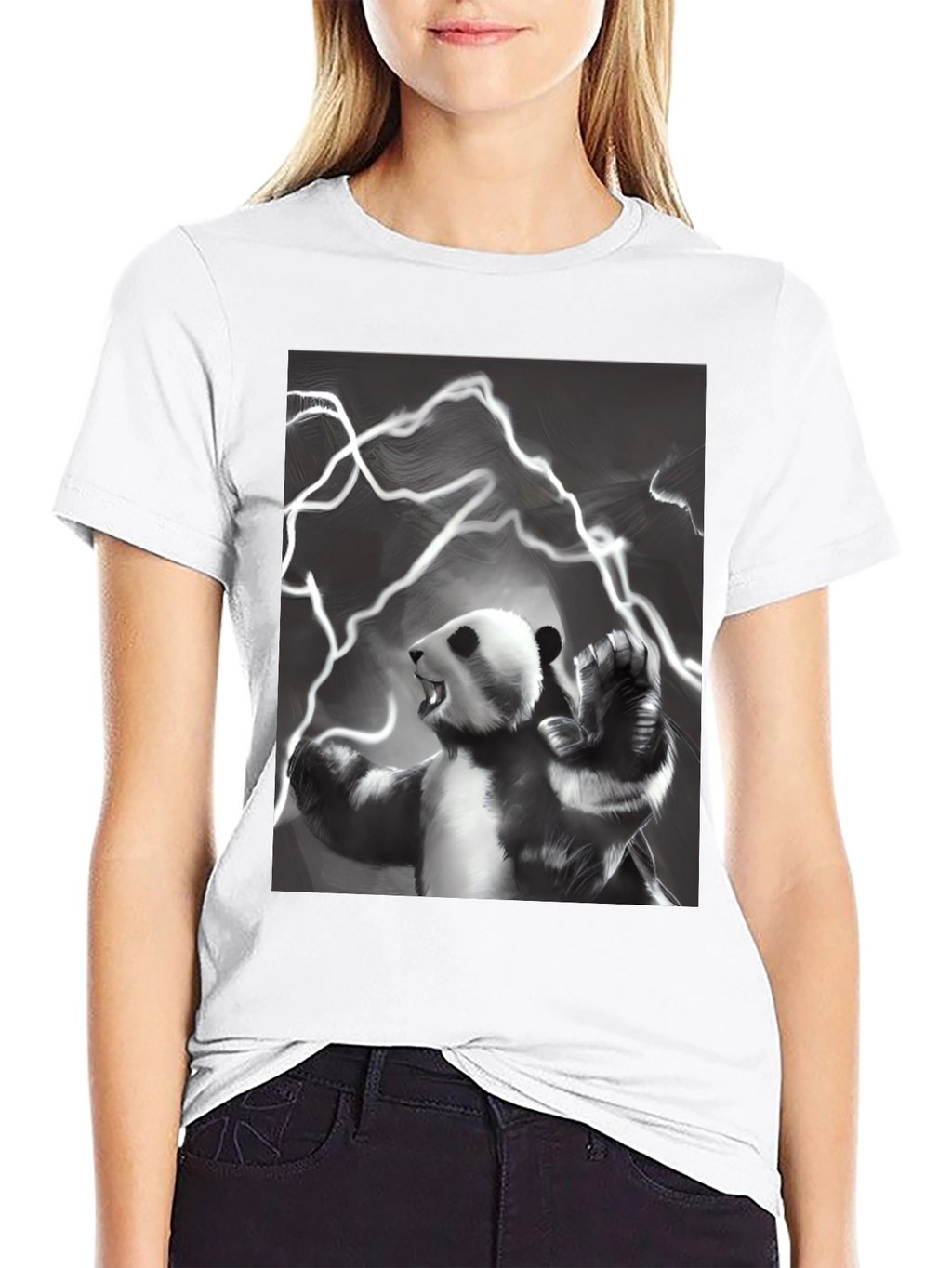 Panda Power Black T-Shirt