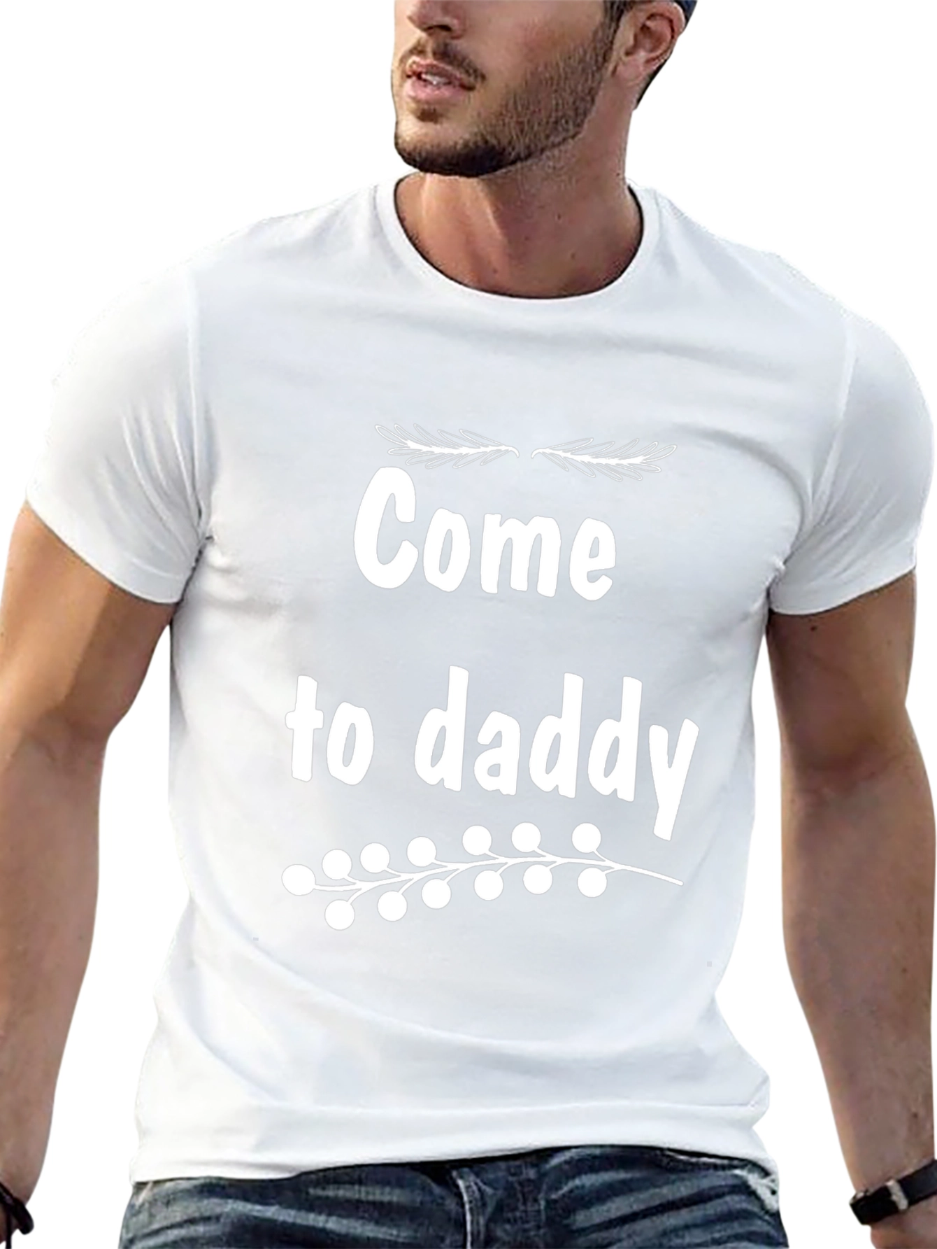 Come to Daddy Graphic Tee - Black Cotton T-Shirt