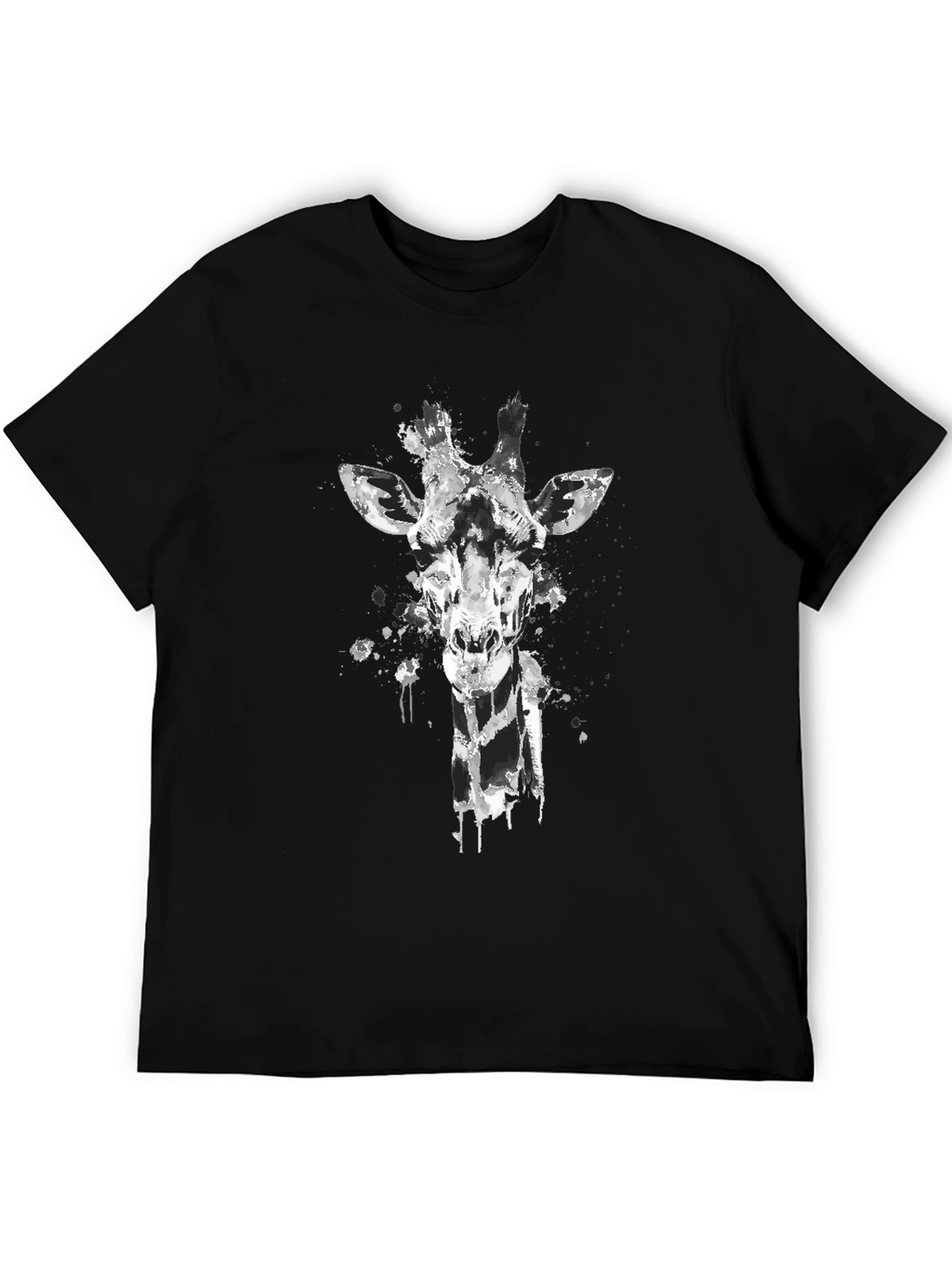 Giraffe Graphic Tee - Mens Black T-Shirt