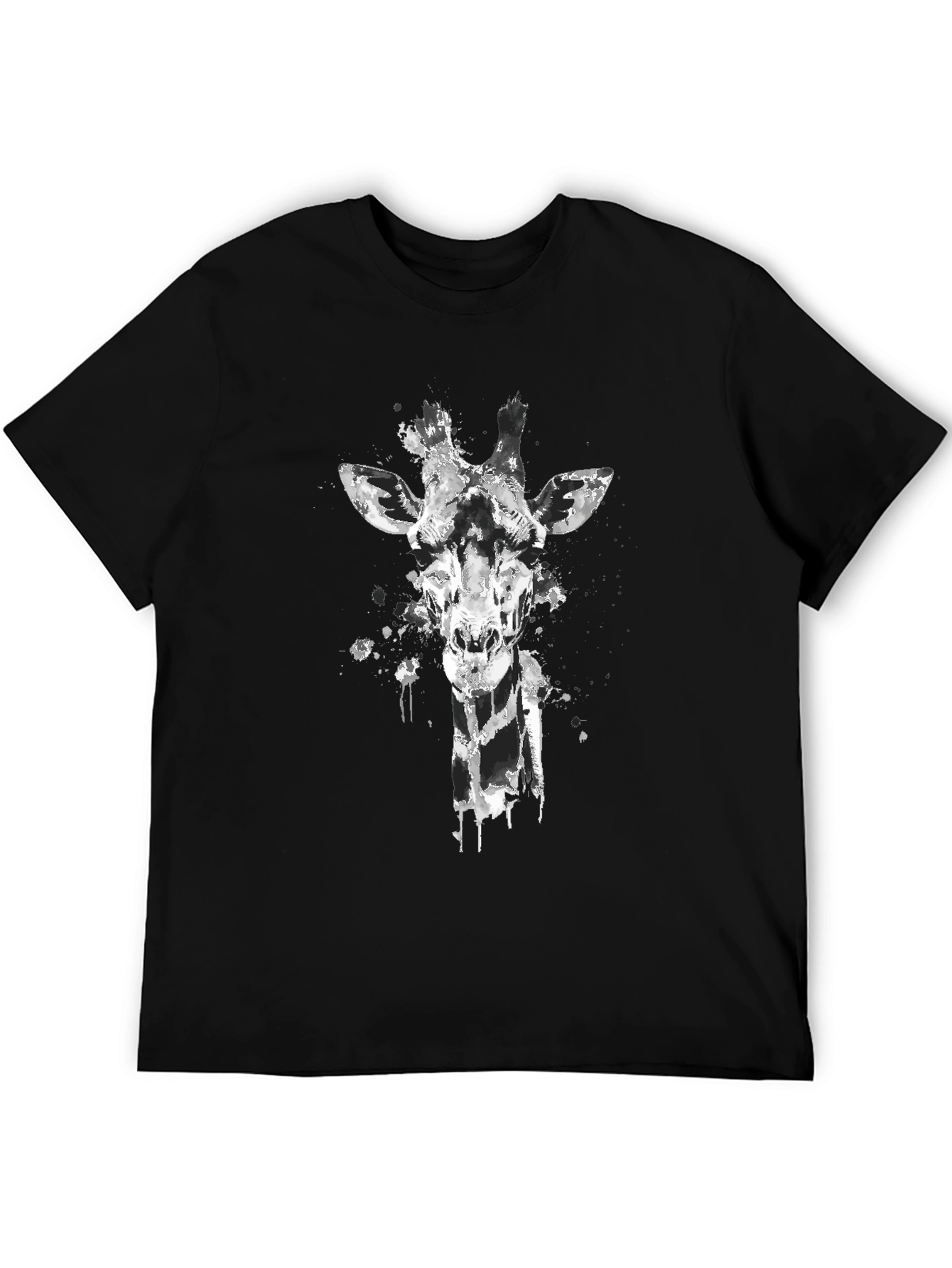 Giraffe Graphic Tee - Mens Black T-Shirt