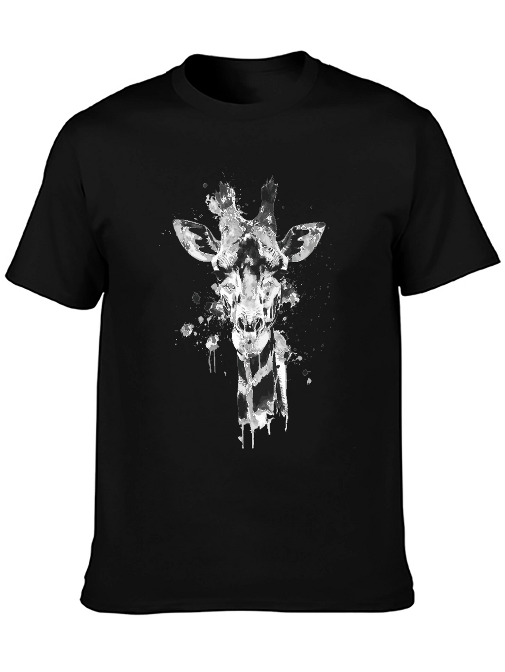 Giraffe Graphic Tee - Mens Black T-Shirt