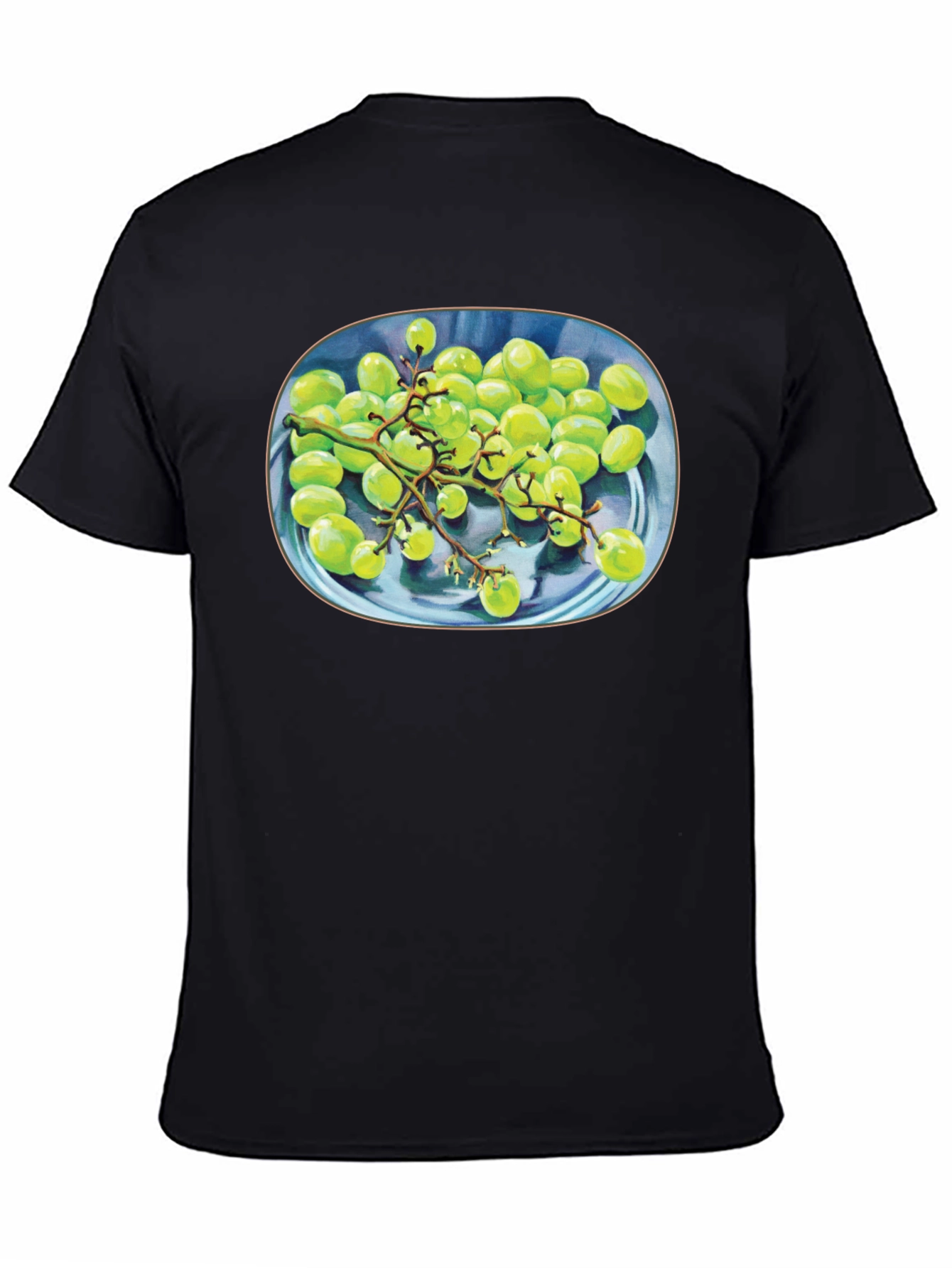 Green Grapes Graphic Tee - Unique Fruit Design Shirt