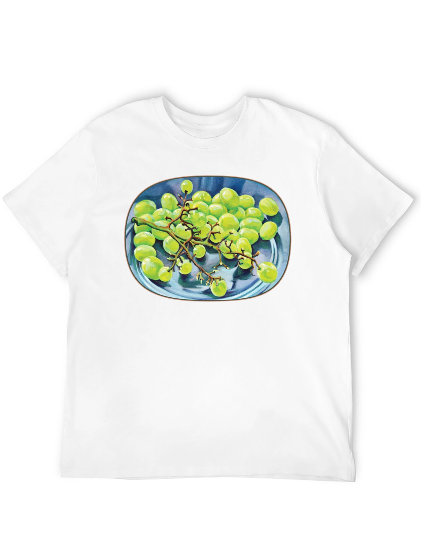 Green Grapes Graphic Tee - Unique Fruit Design Shirt
