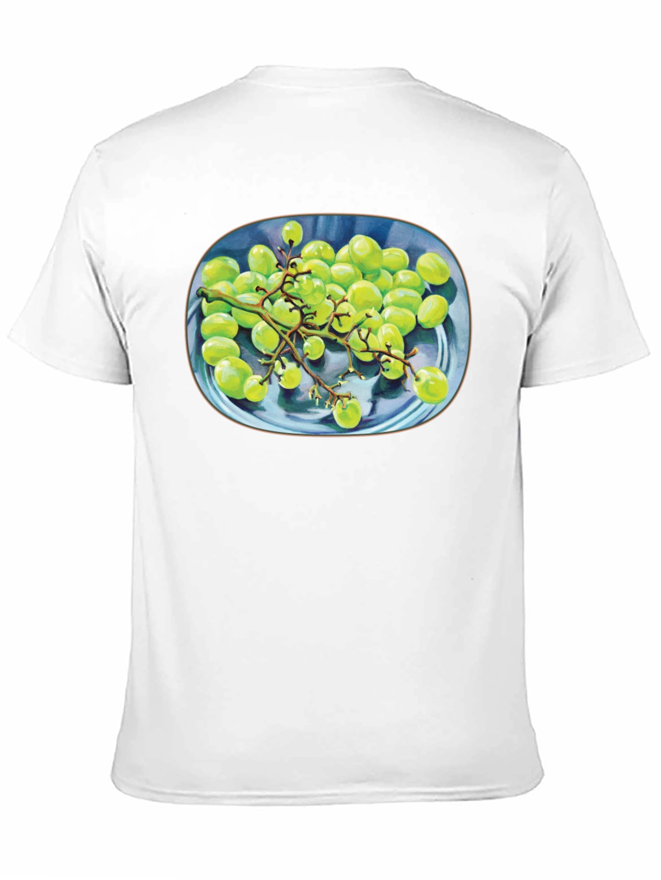 Green Grapes Graphic Tee - Unique Fruit Design Shirt