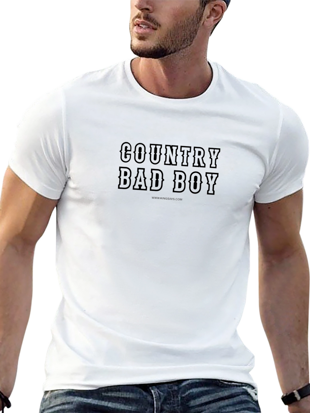 Country Bad Boy Graphic Tee - Black
