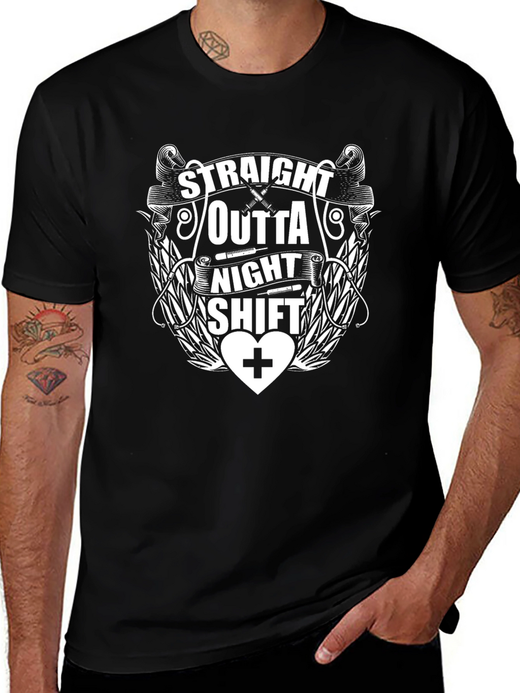Straight Outta Night Shift Graphic Tee