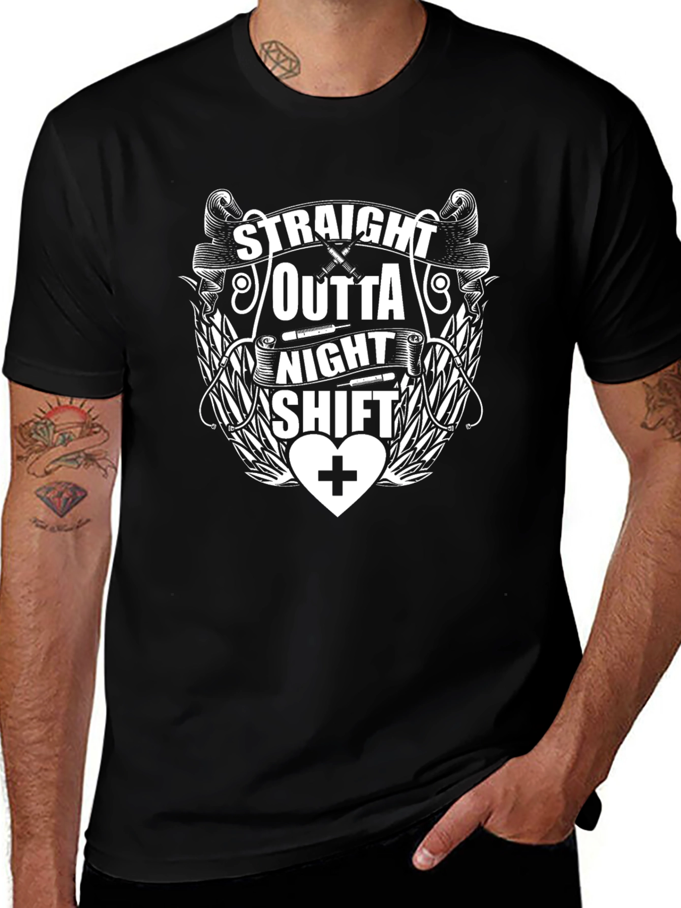 Straight Outta Night Shift Graphic Tee