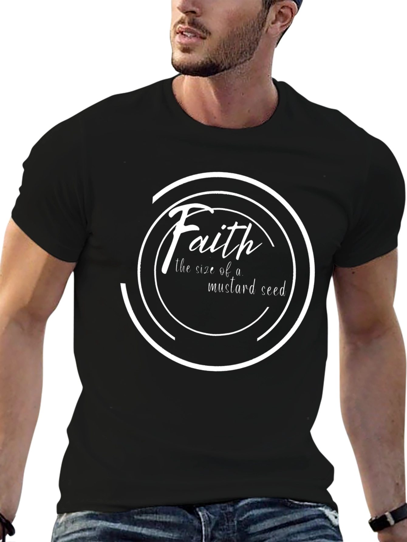 Faith Mustard Seed Graphic Tee - Religious T-Shirt