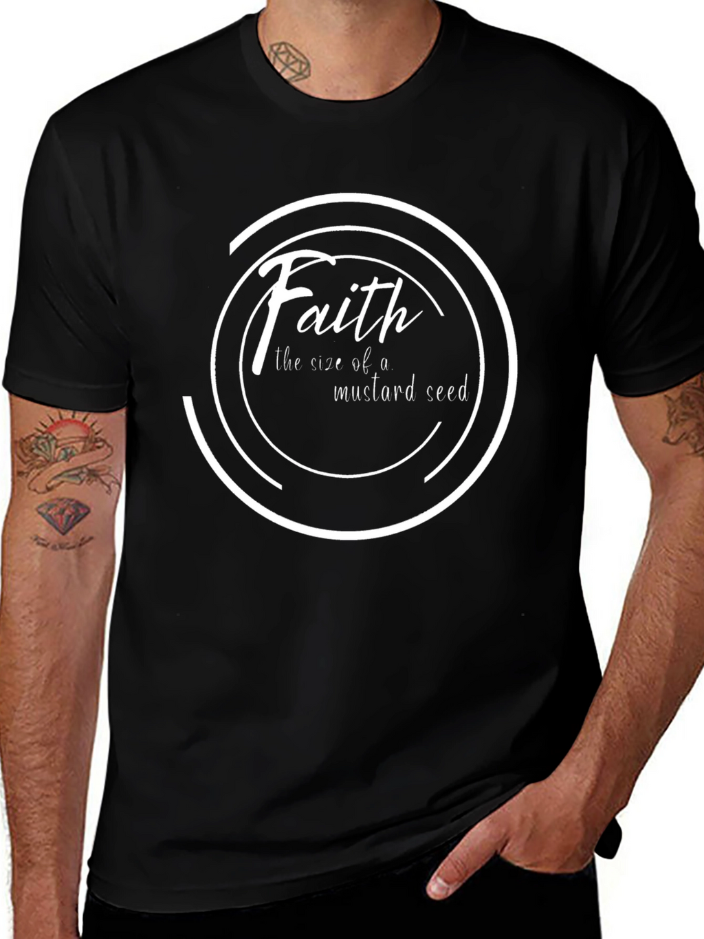 Faith Mustard Seed Graphic Tee - Religious T-Shirt