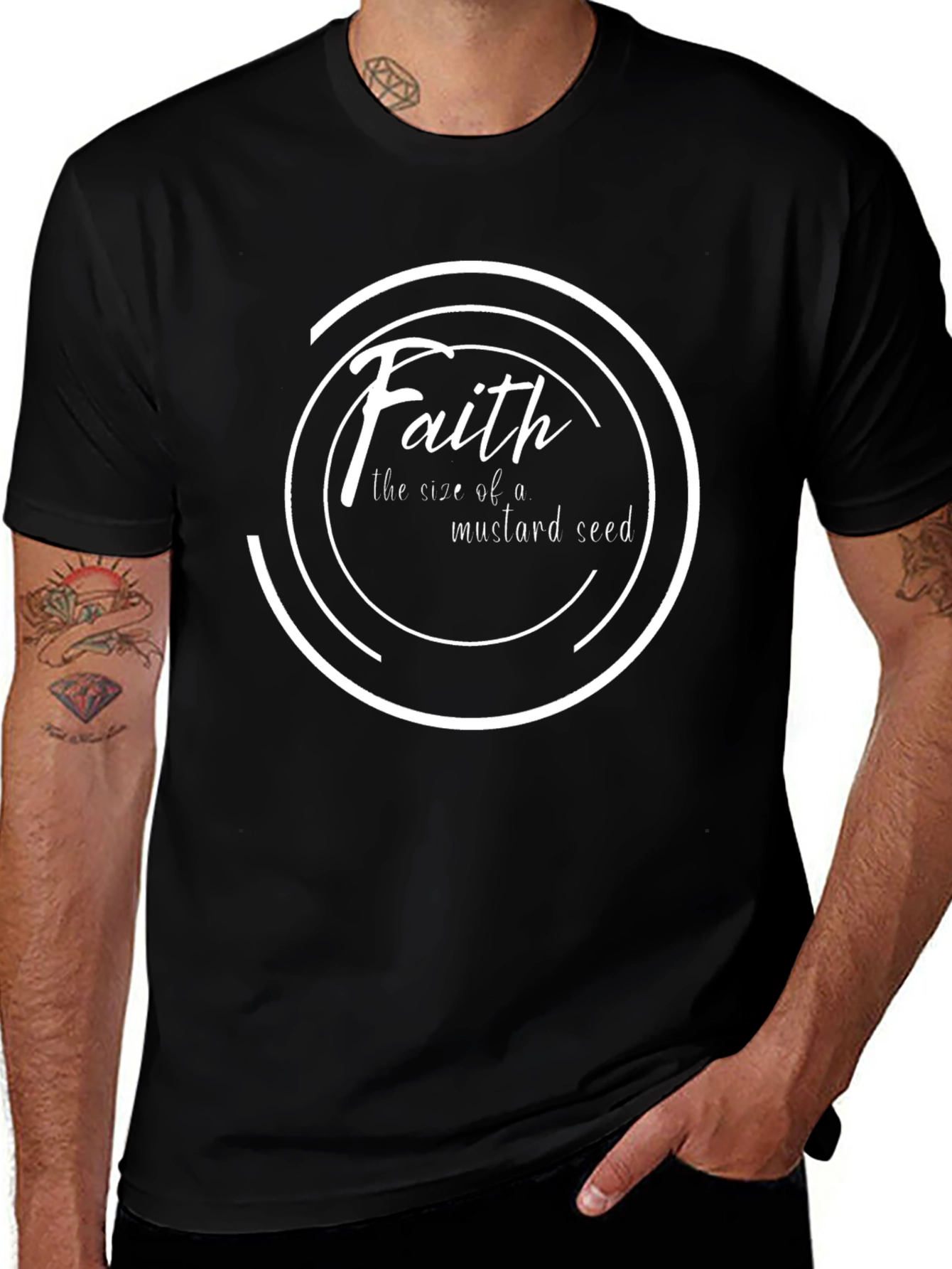Faith Mustard Seed Graphic Tee - Religious T-Shirt