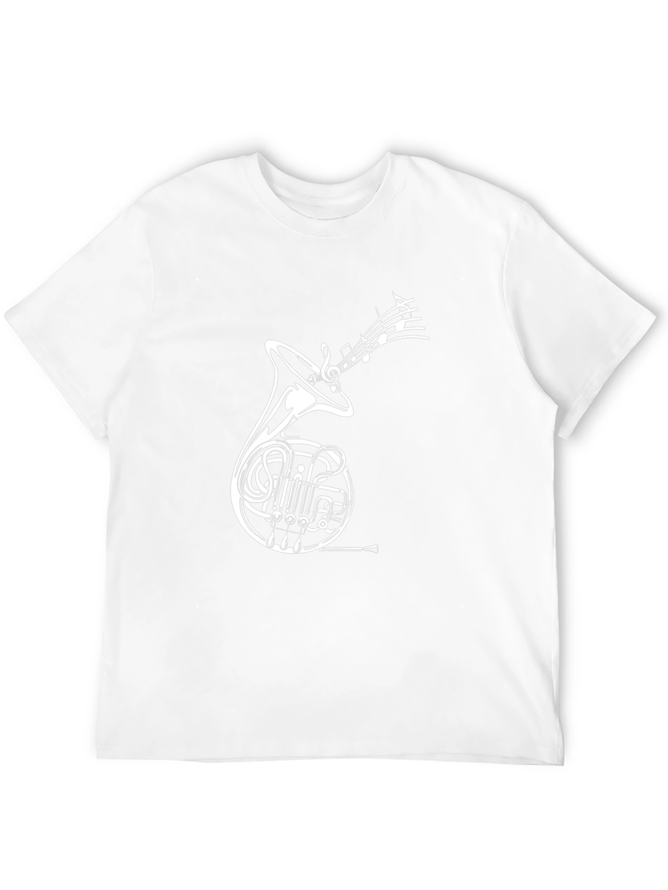 French Horn Music T-Shirt - Black