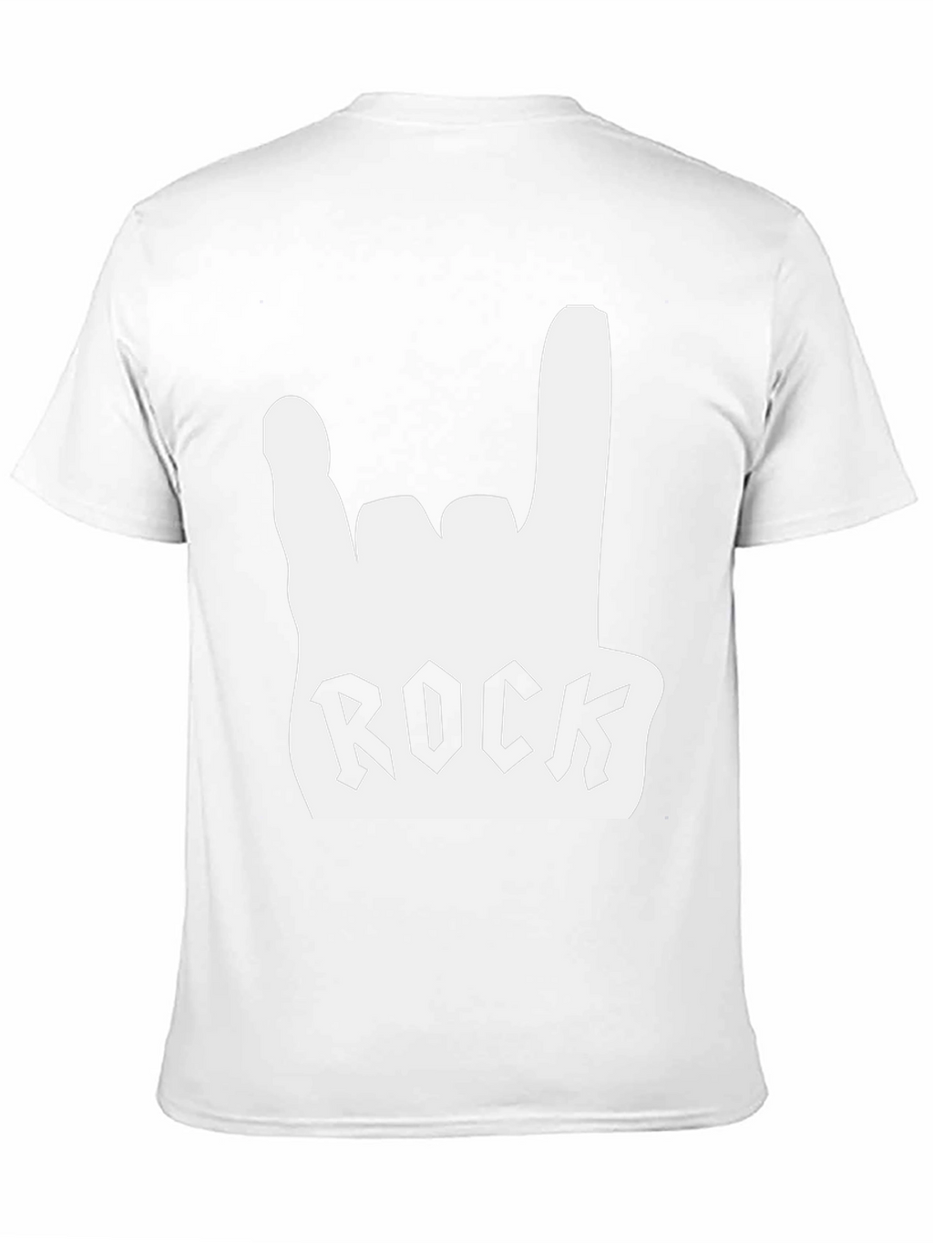Rock On Black Tee - Hand Gesture Design