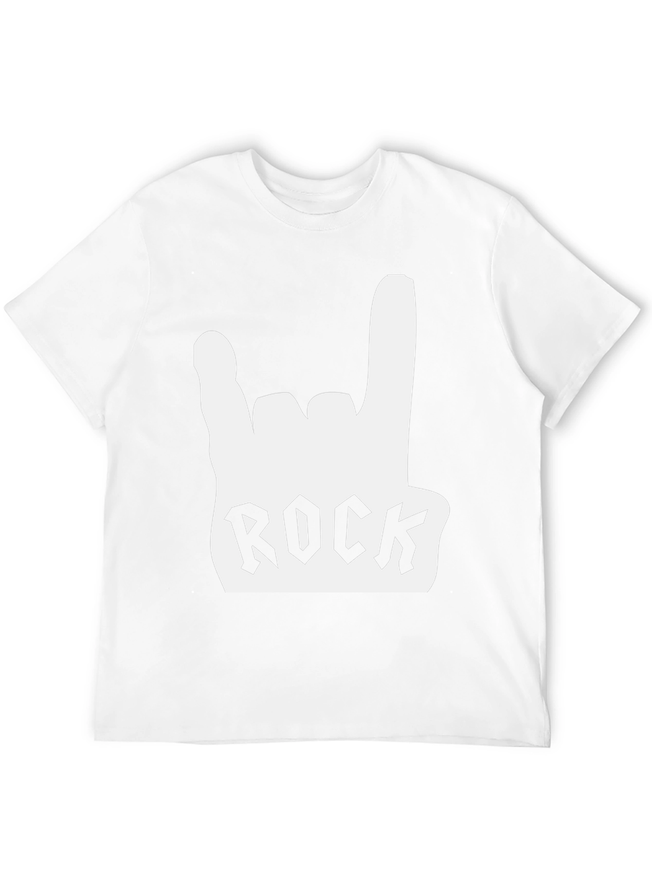 Rock On Black Tee - Hand Gesture Design