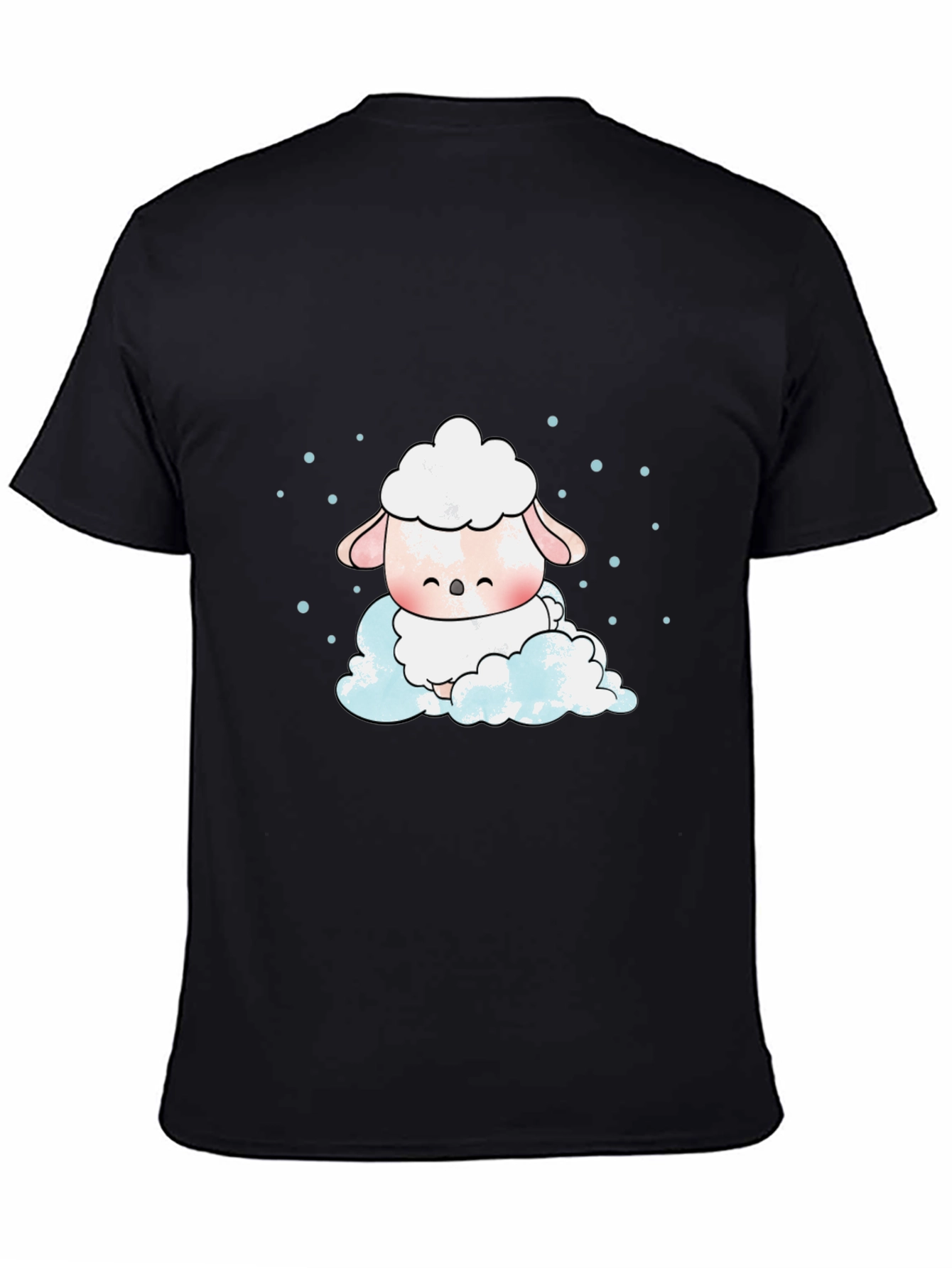 Cute Sheep On Cloud Graphic Tee