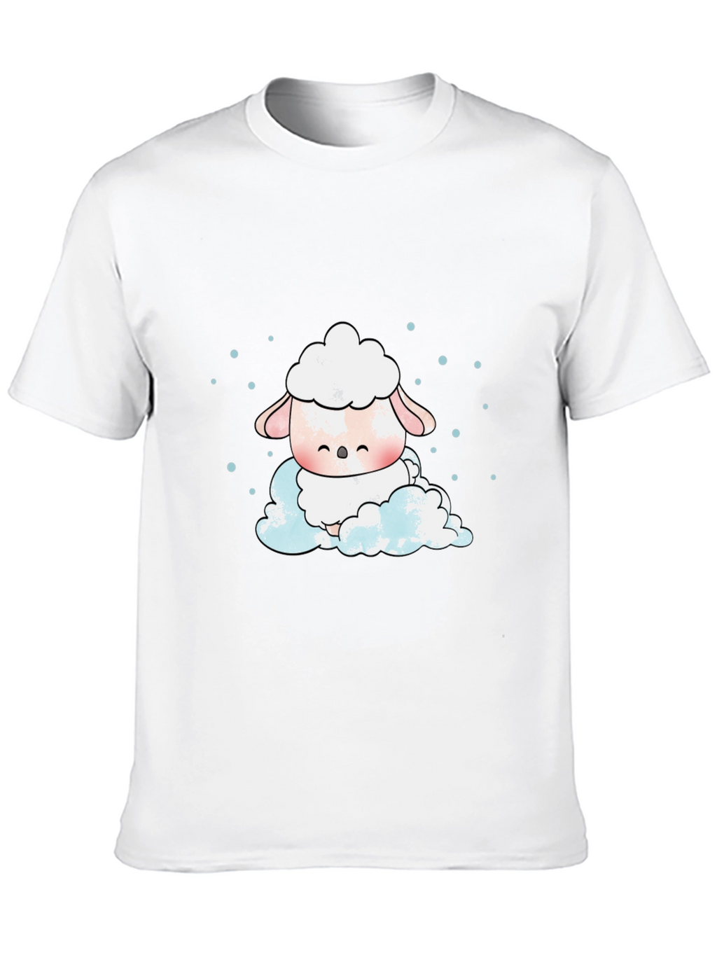 Cute Sheep On Cloud Graphic Tee