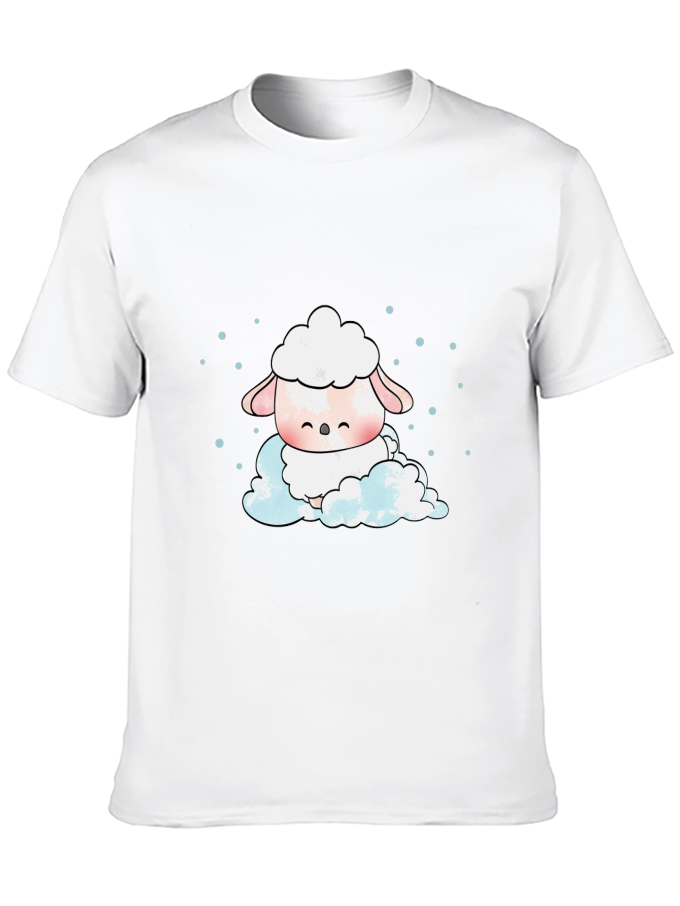 Cute Sheep On Cloud Graphic Tee
