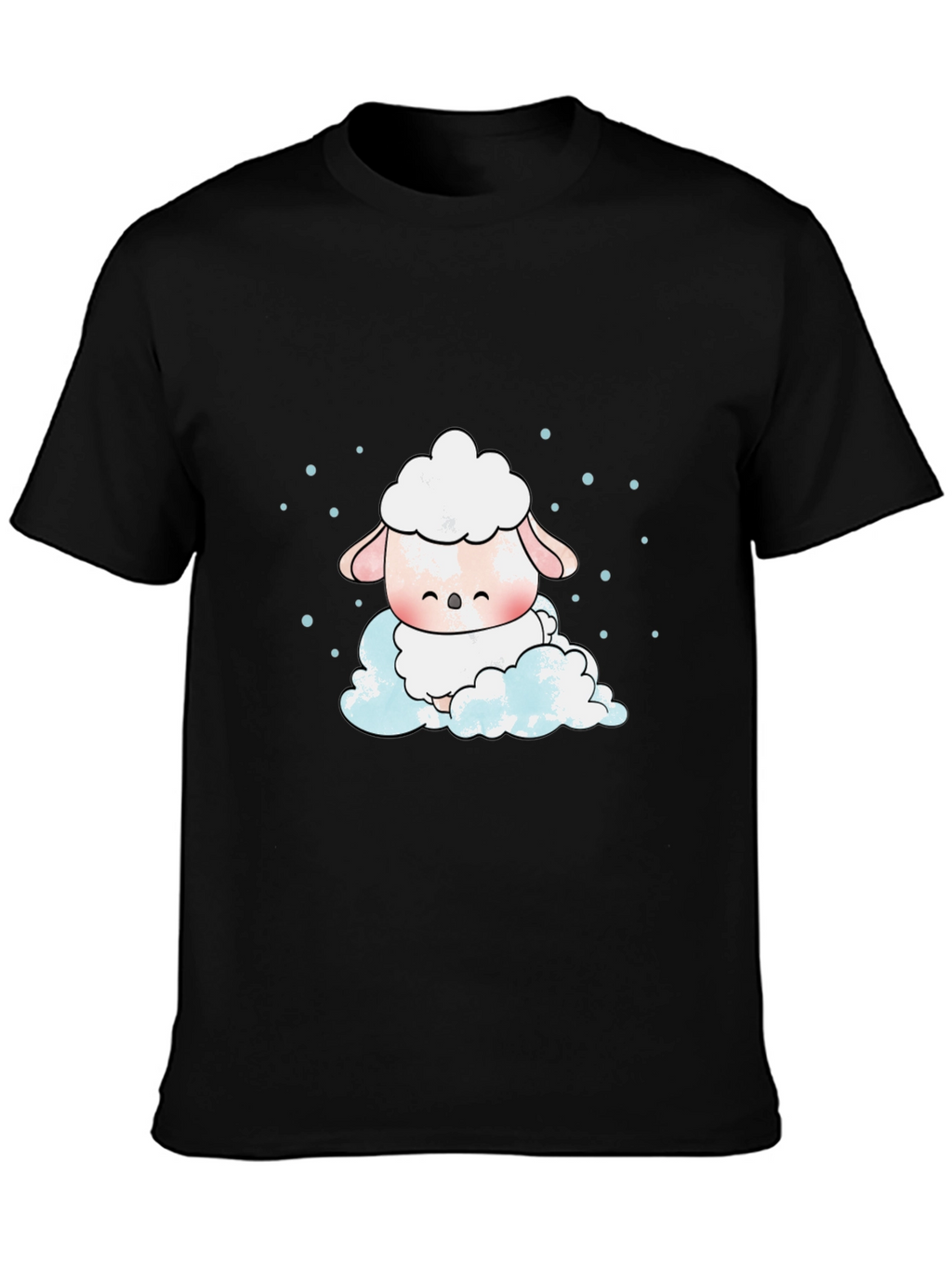 Cute Sheep On Cloud Graphic Tee