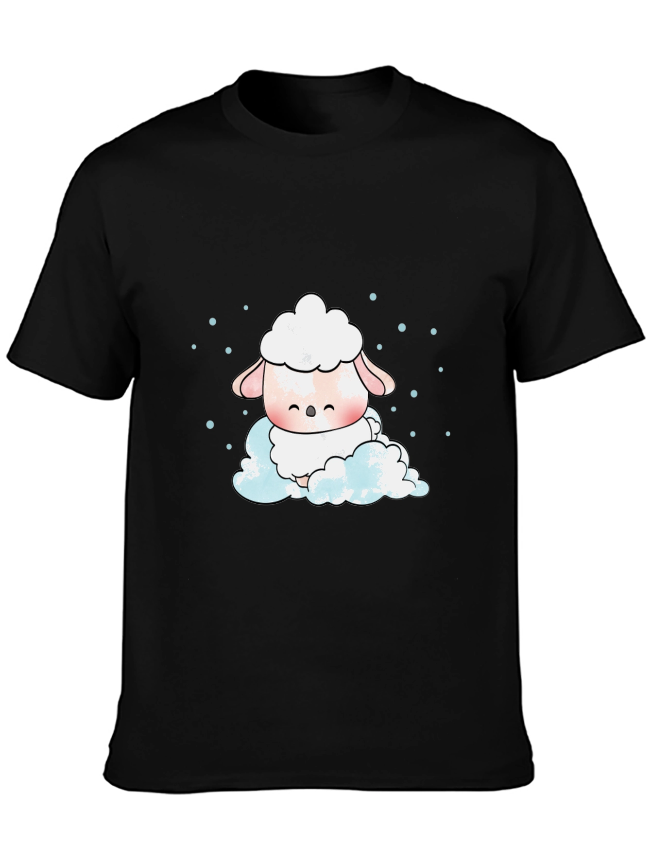 Cute Sheep On Cloud Graphic Tee