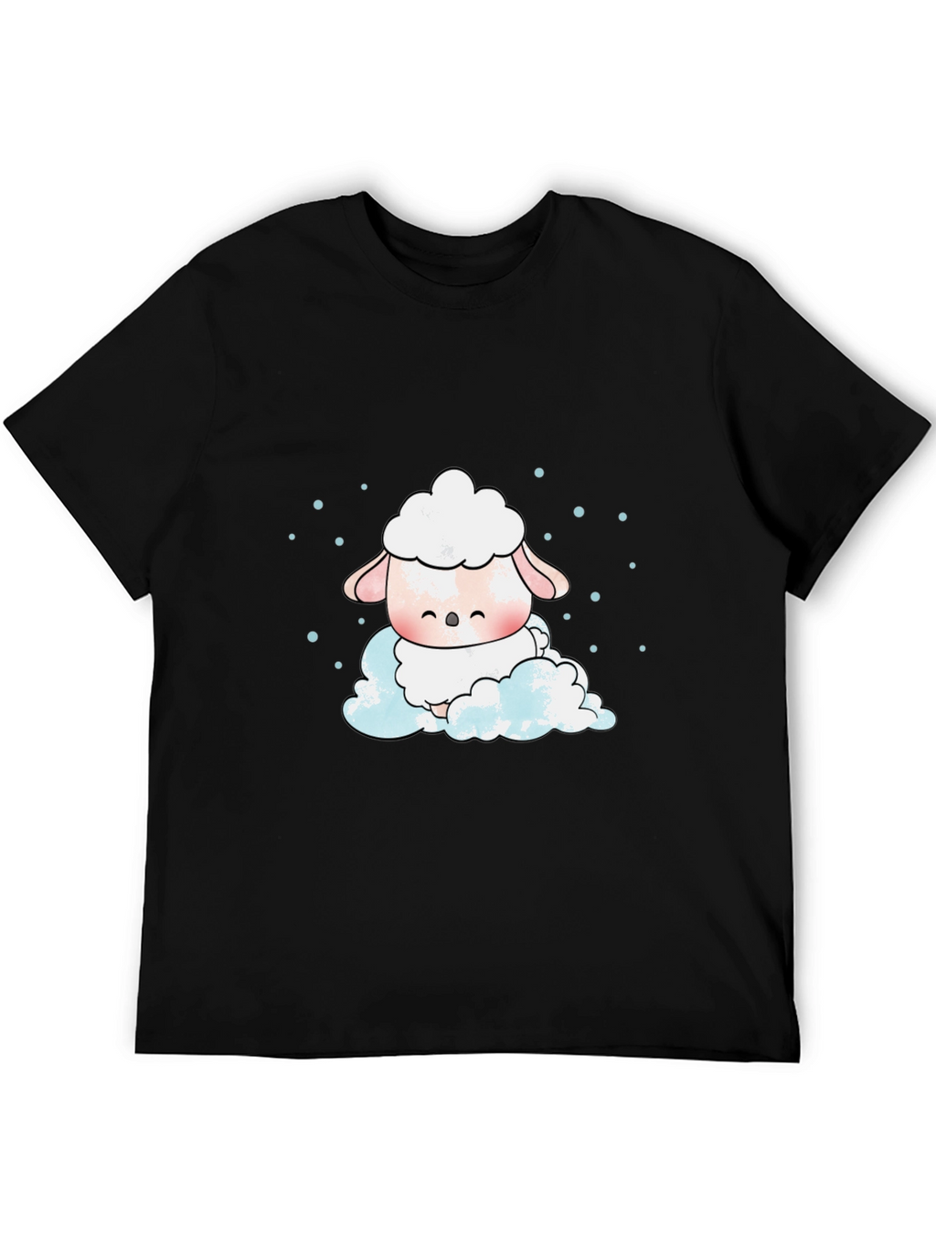 Cute Sheep On Cloud Graphic Tee