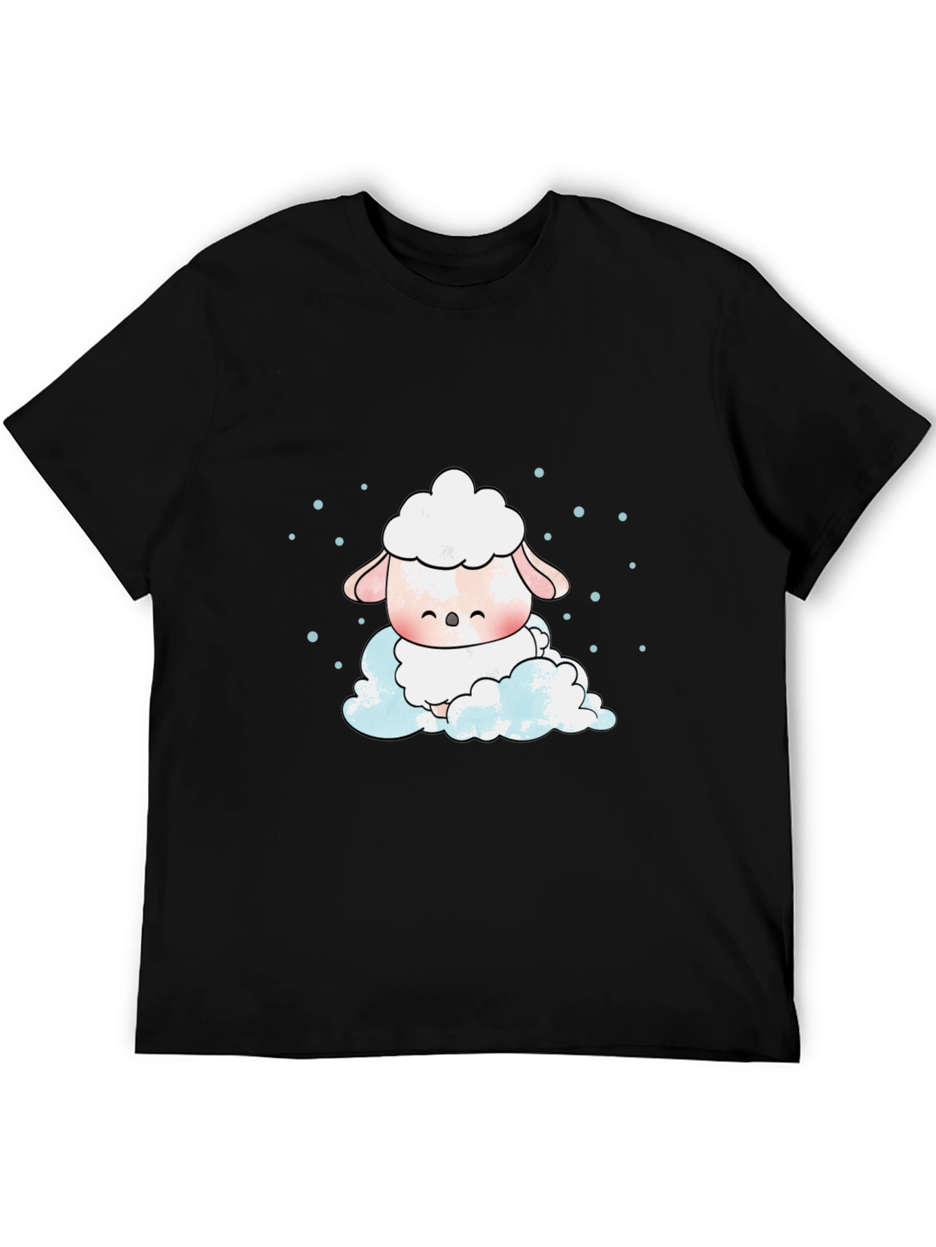 Cute Sheep On Cloud Graphic Tee