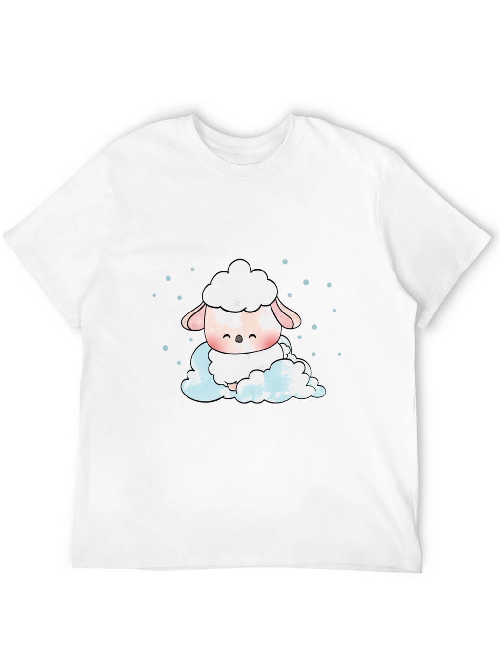 Cute Sheep On Cloud Graphic Tee