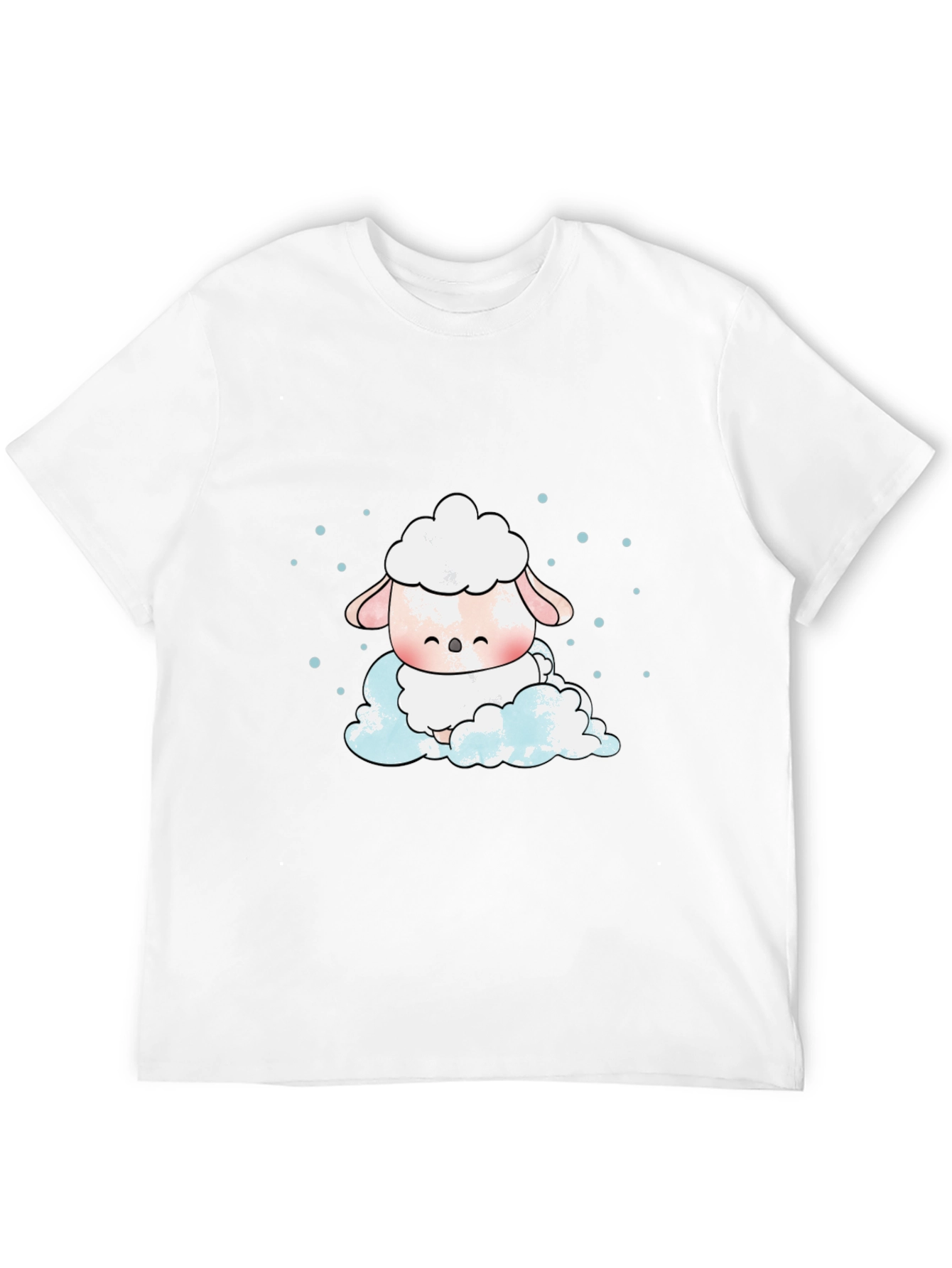 Cute Sheep On Cloud Graphic Tee