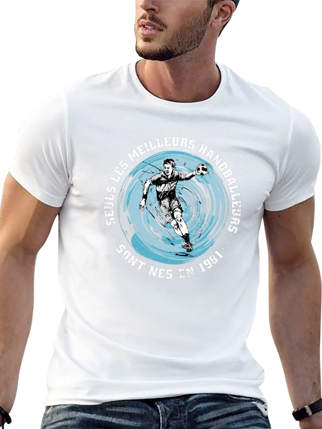 Handball Player Graphic T-Shirt - Born in 1981