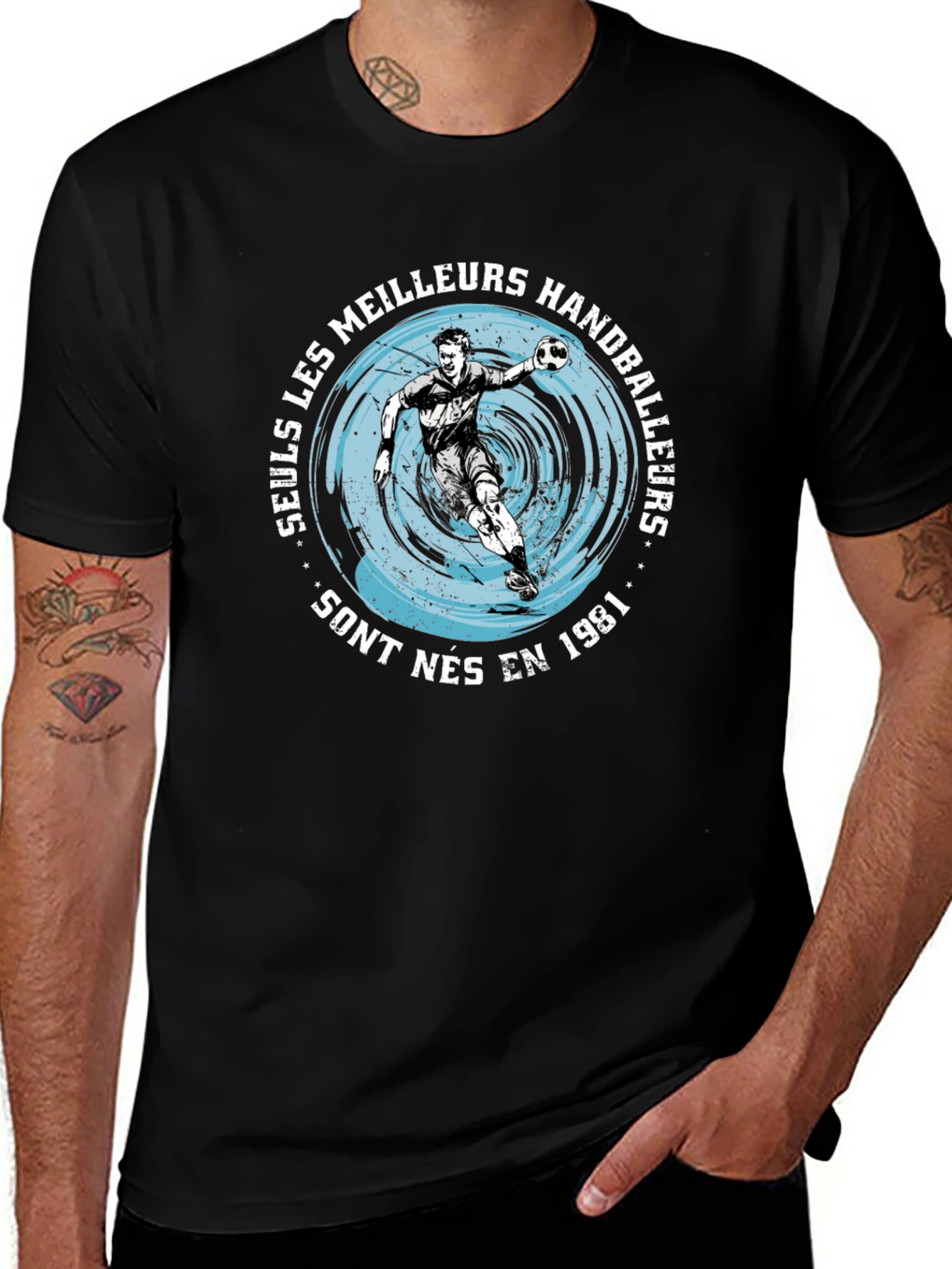 Handball Player Graphic T-Shirt - Born in 1981