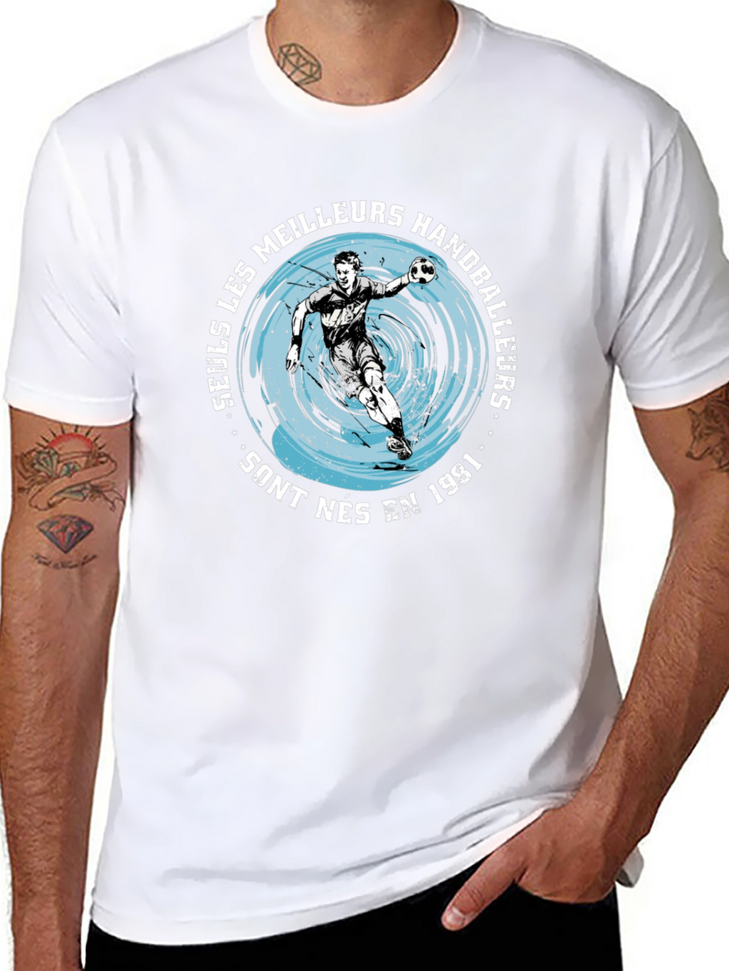 Handball Player Graphic T-Shirt - Born in 1981