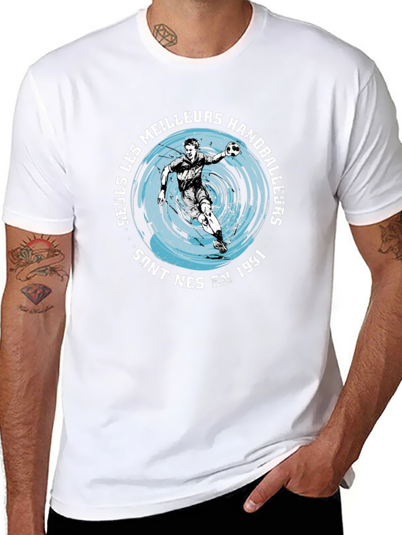Handball Player Graphic T-Shirt - Born in 1981