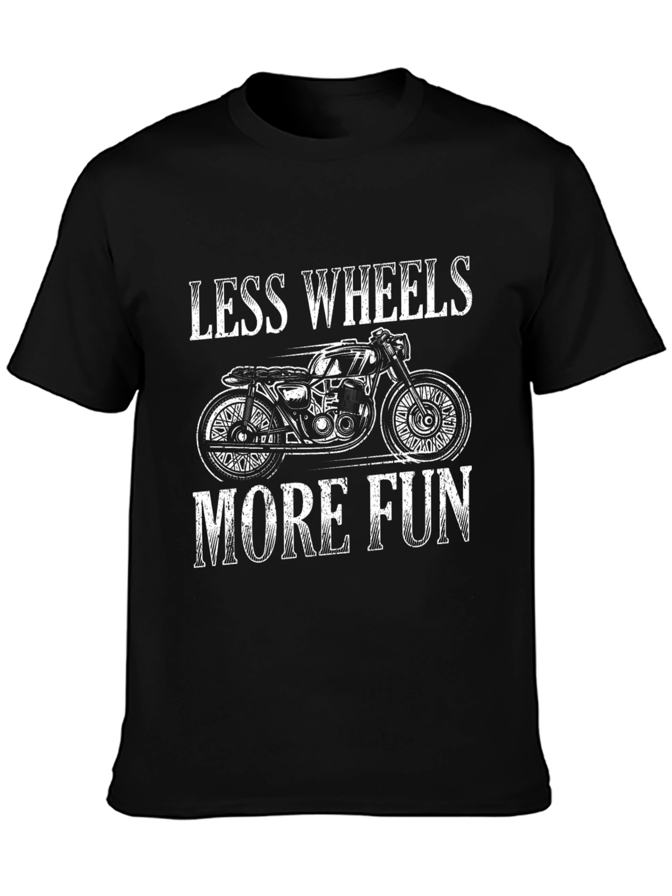 Less Wheels More Fun Black T-Shirt