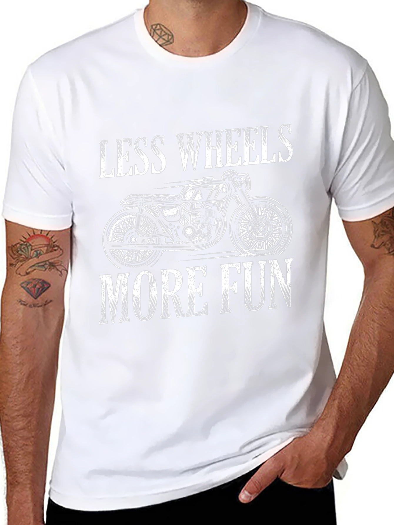 Less Wheels More Fun Black T-Shirt