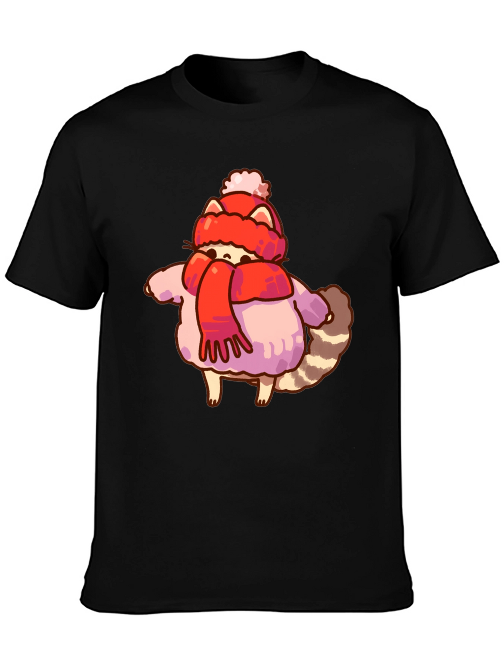 Winter Raccoon Graphic T-Shirt