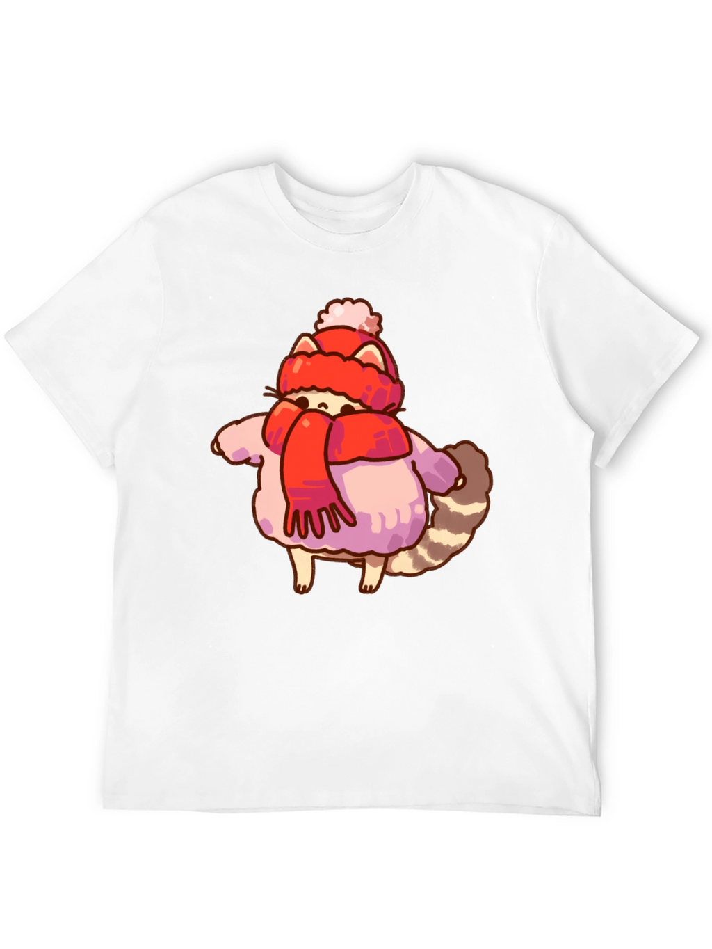 Winter Raccoon Graphic T-Shirt