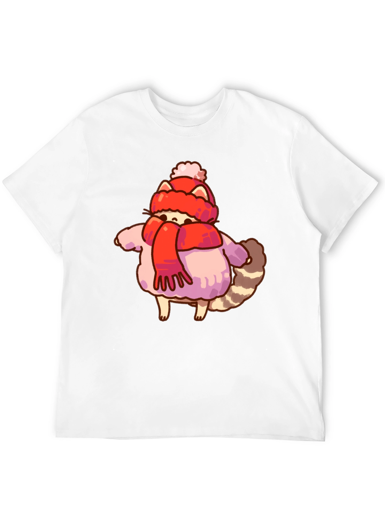 Winter Raccoon Graphic T-Shirt