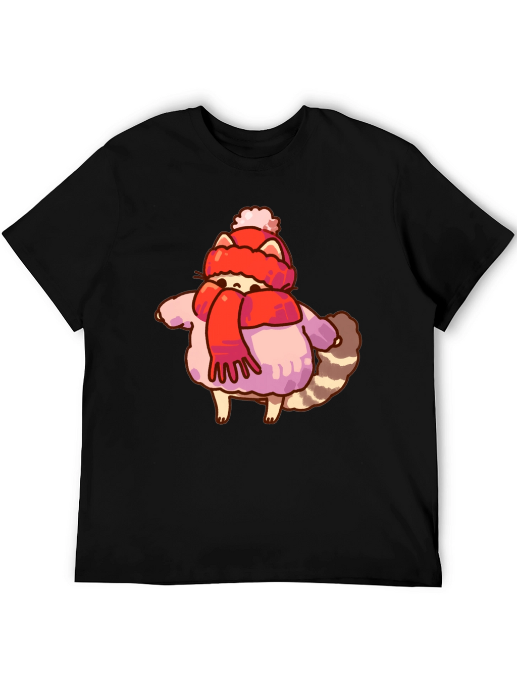 Winter Raccoon Graphic T-Shirt