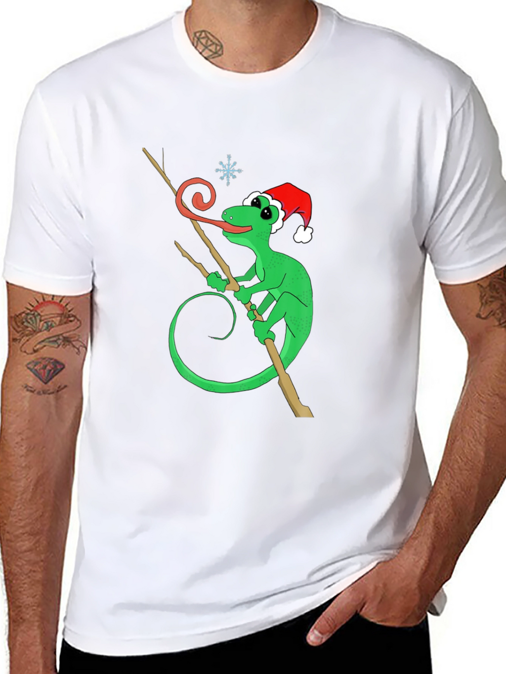 Festive Lizard Graphic Tee