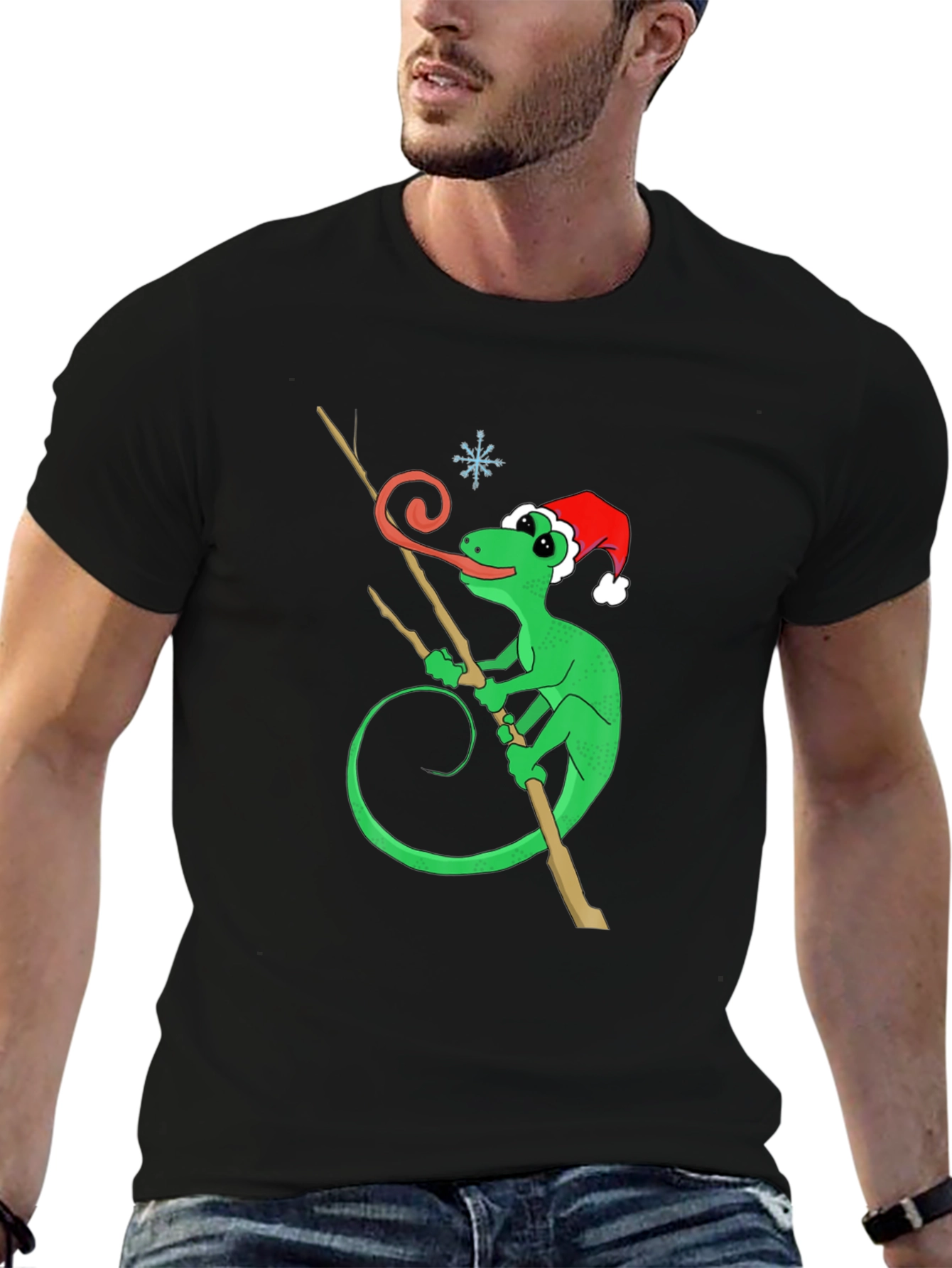 Festive Lizard Graphic Tee