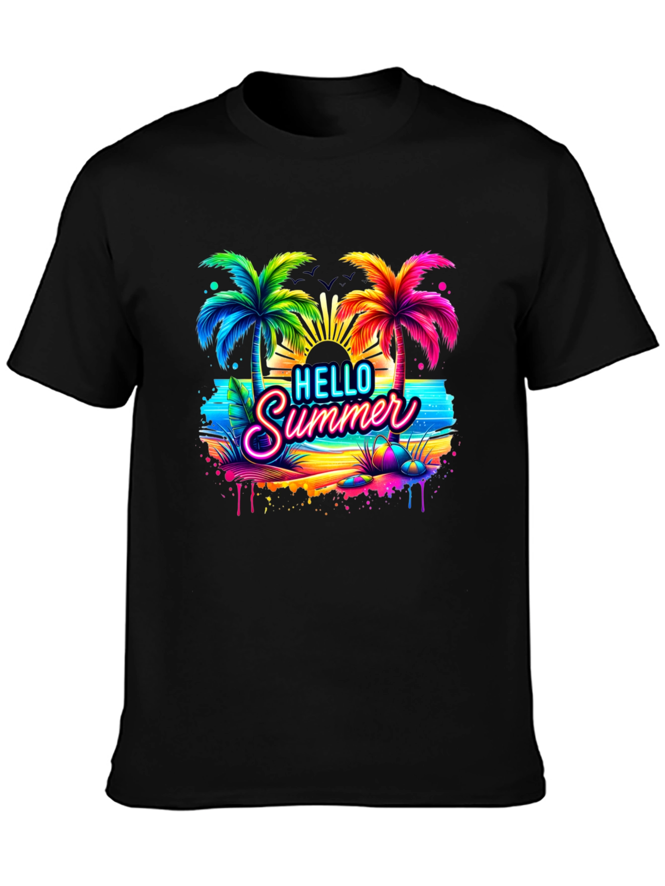 Hello Summer Beach Graphic Tee