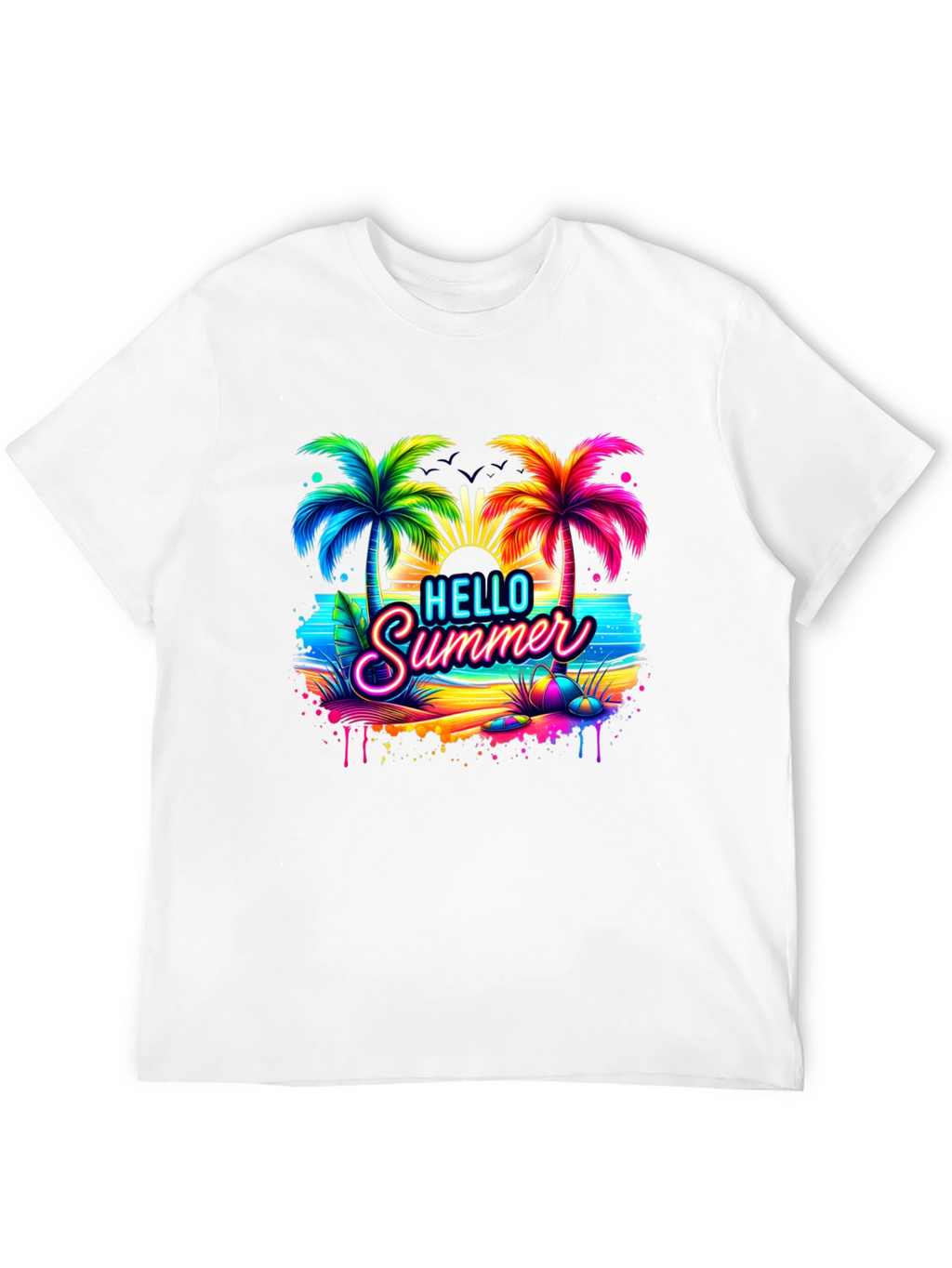 Hello Summer Beach Graphic Tee