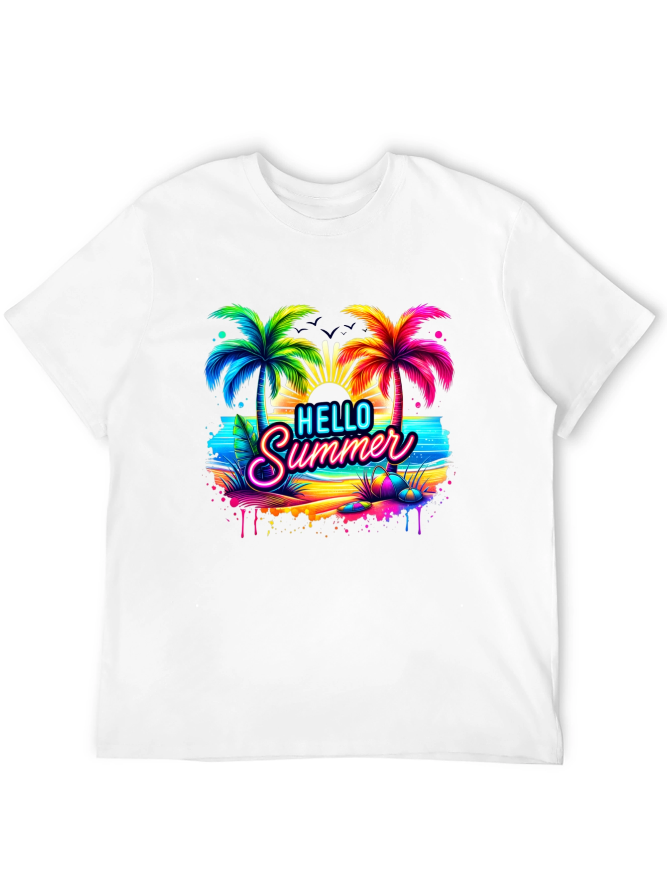 Hello Summer Beach Graphic Tee