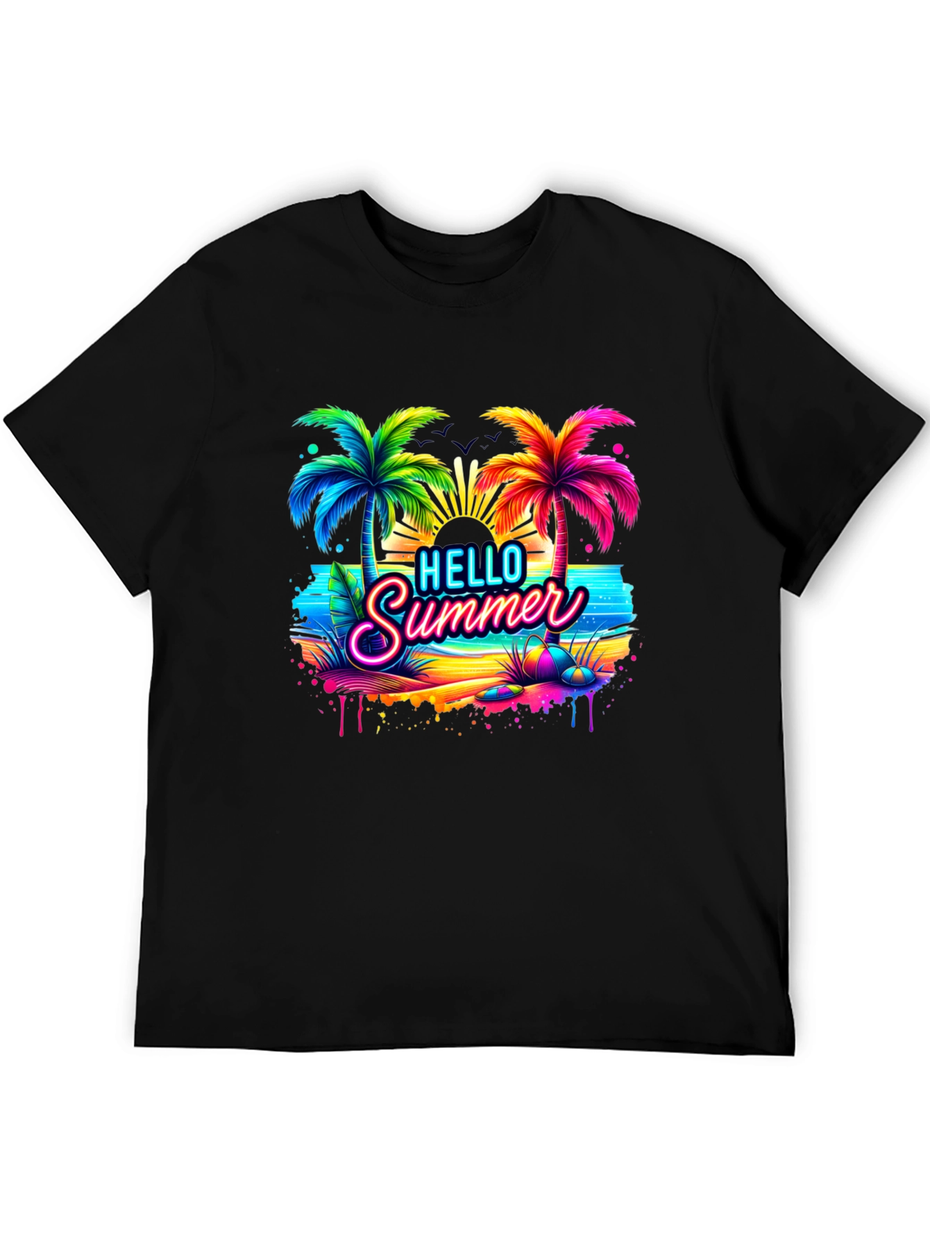 Hello Summer Beach Graphic Tee