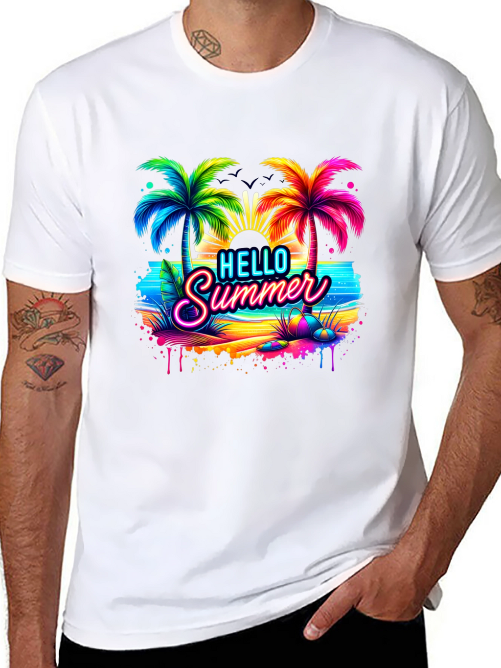 Hello Summer Beach Graphic Tee