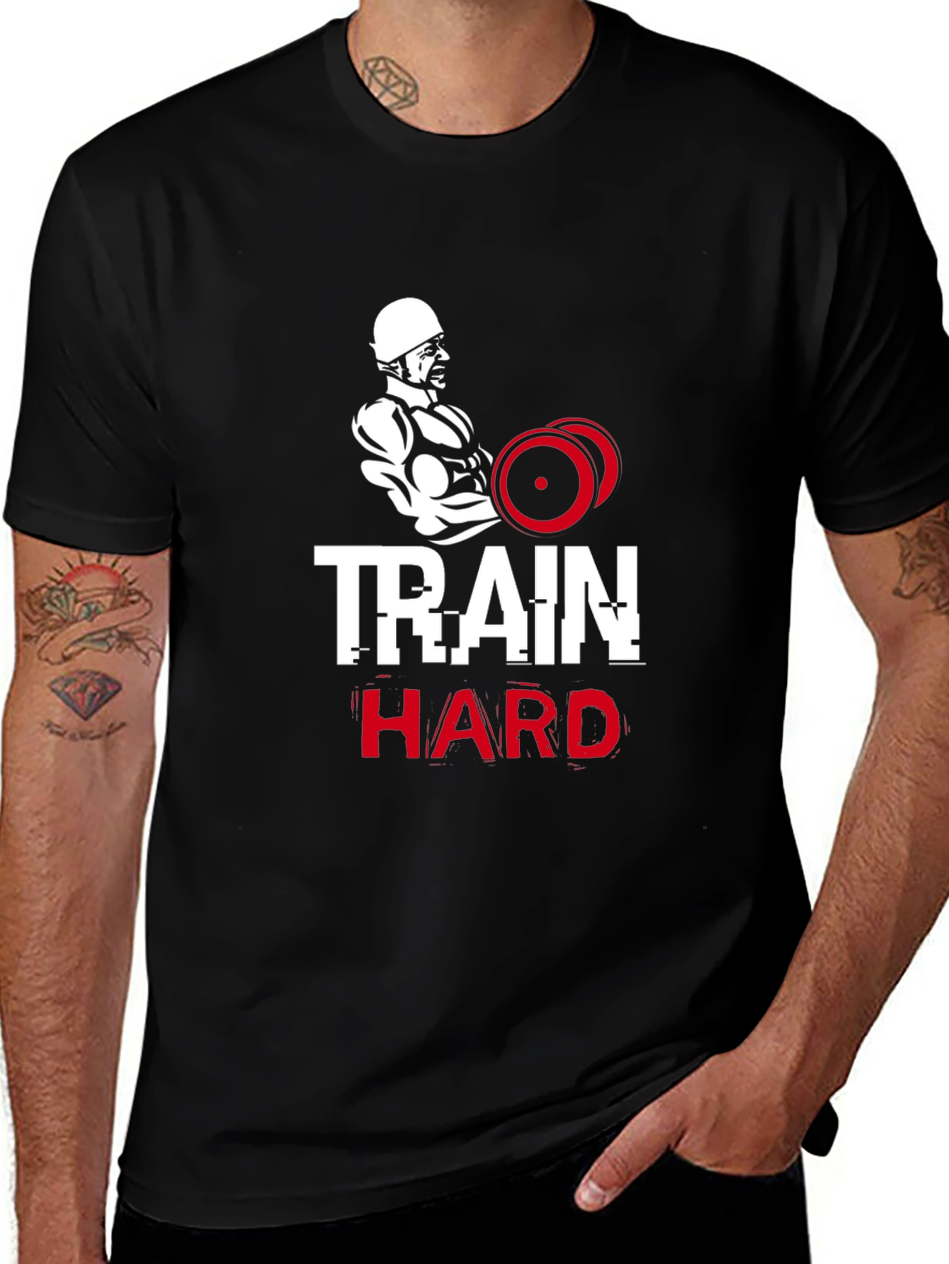Train Hard Graphic Tee - Fitness Apparel