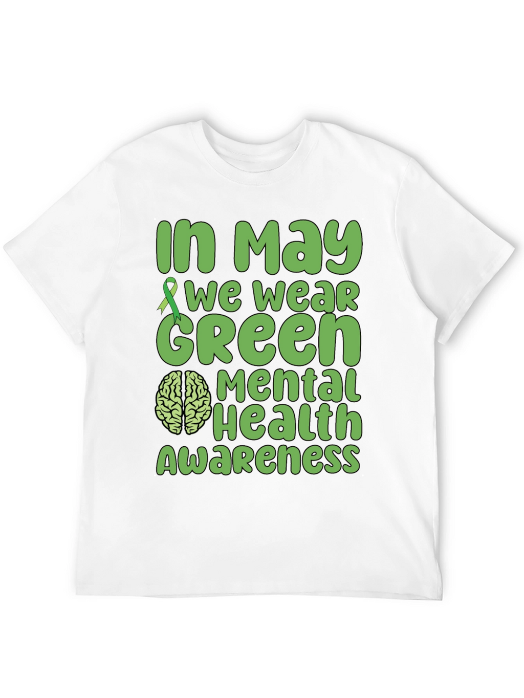 Mental Health Awareness Green Ribbon T-Shirt
