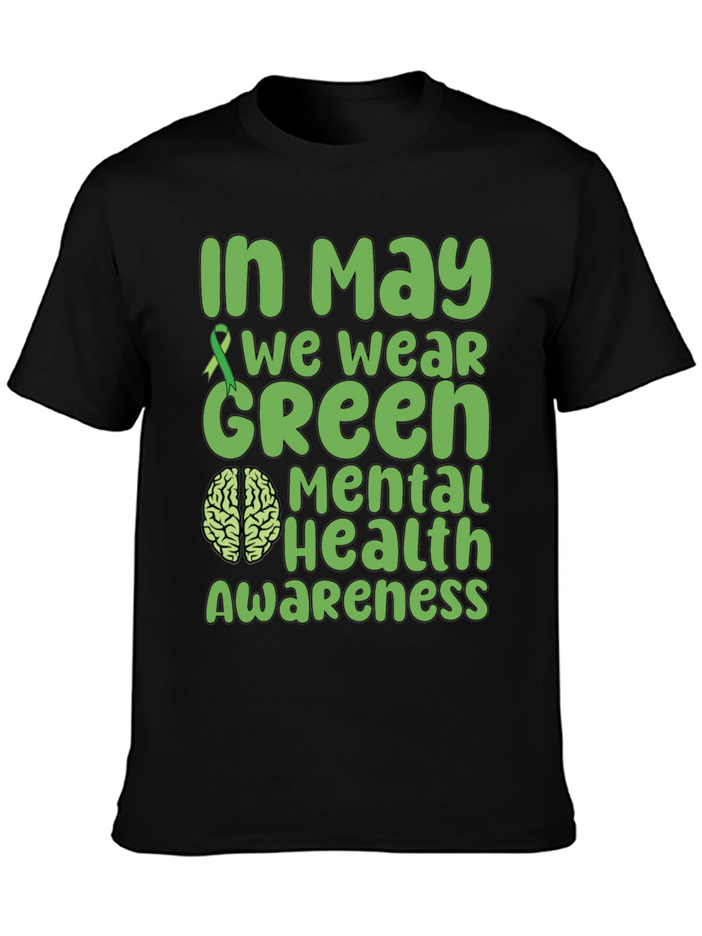 Mental Health Awareness Green Ribbon T-Shirt