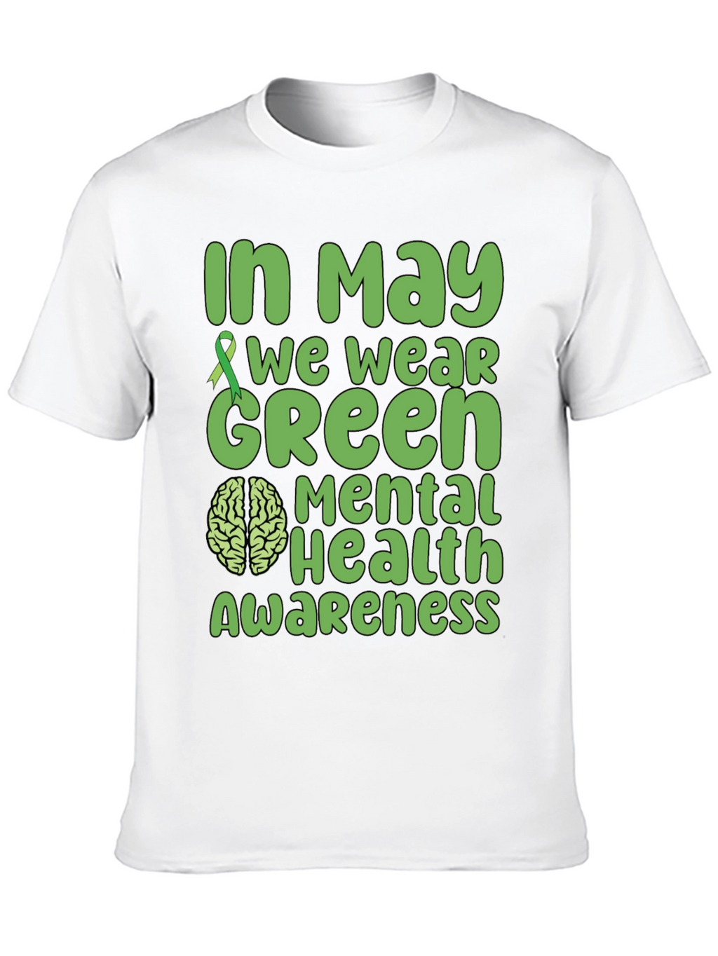 Mental Health Awareness Green Ribbon T-Shirt
