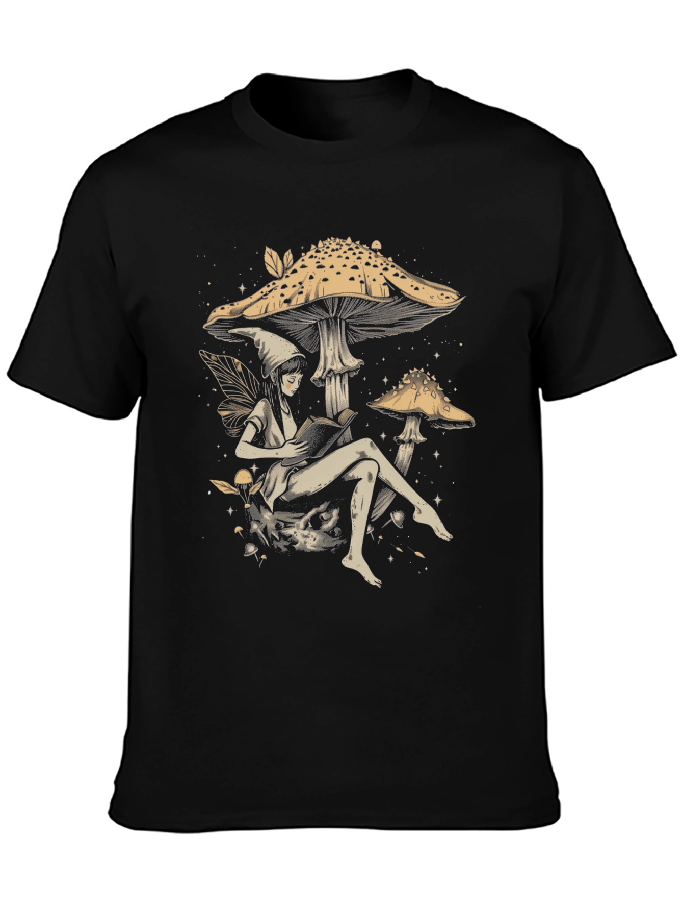 Fairy Reading Under Mushroom T-Shirt